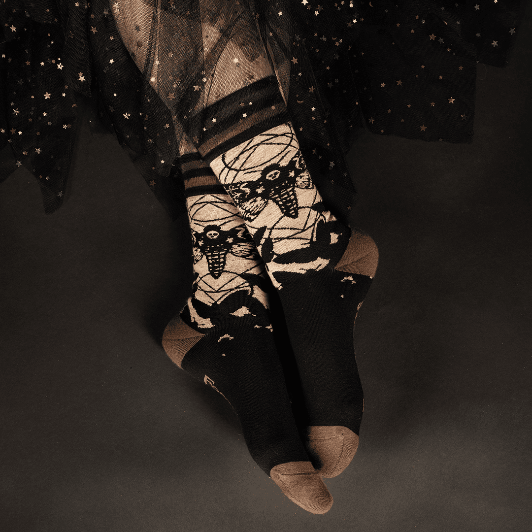 Death's Head Hawkmoth Crew Socks - - Socks