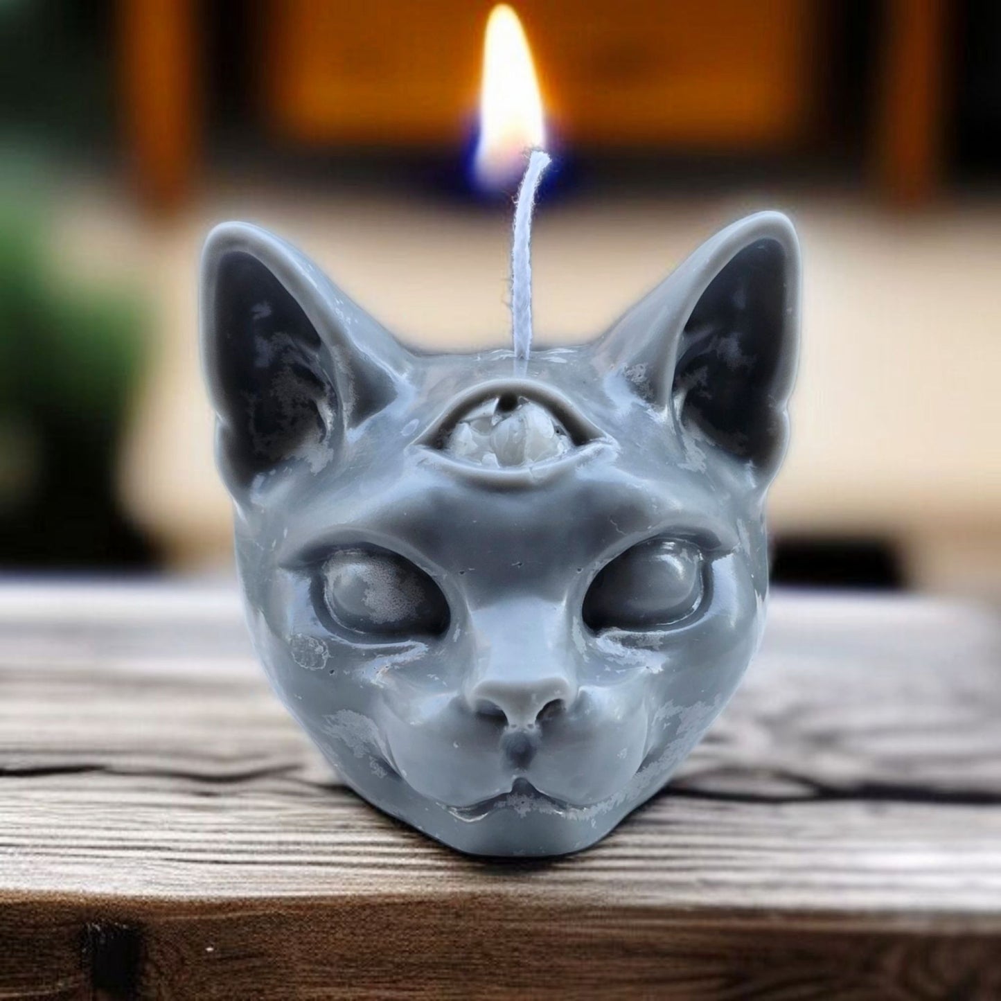 Handmade ✦ Sphynx Cat Candle ✦ Third Eye Coconut Cream Pie Chocolate Chip