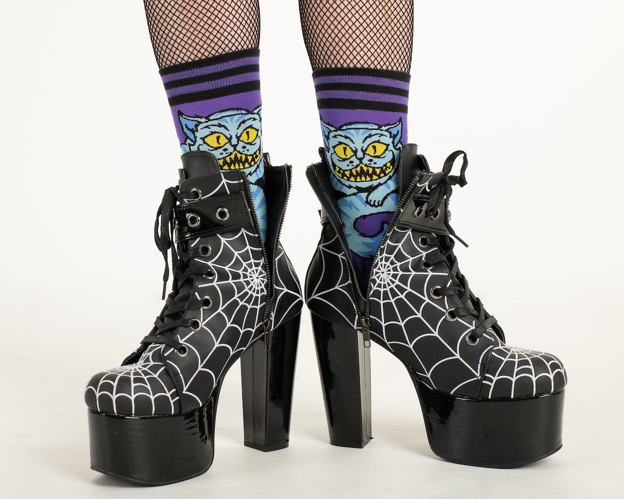 Cheshire Cat Crew Socks -  - Socks