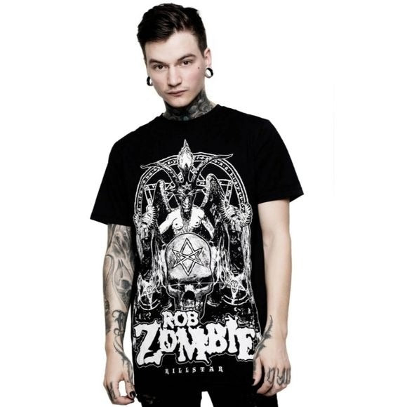 Superbeast T-Shirt | Black Rare Baphomet Graphics - Killstar - Tops