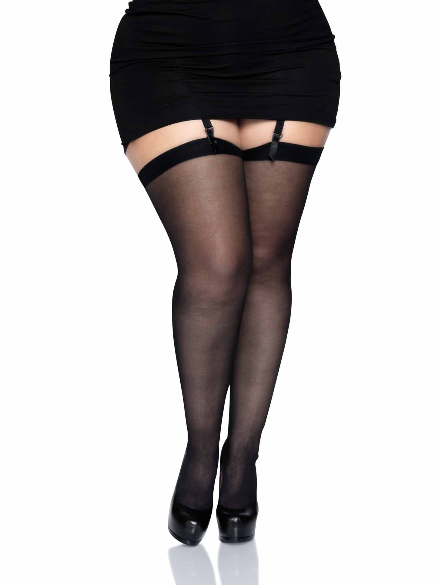 Plus Lynn Sheer Backseam Stockings -  - Hosiery