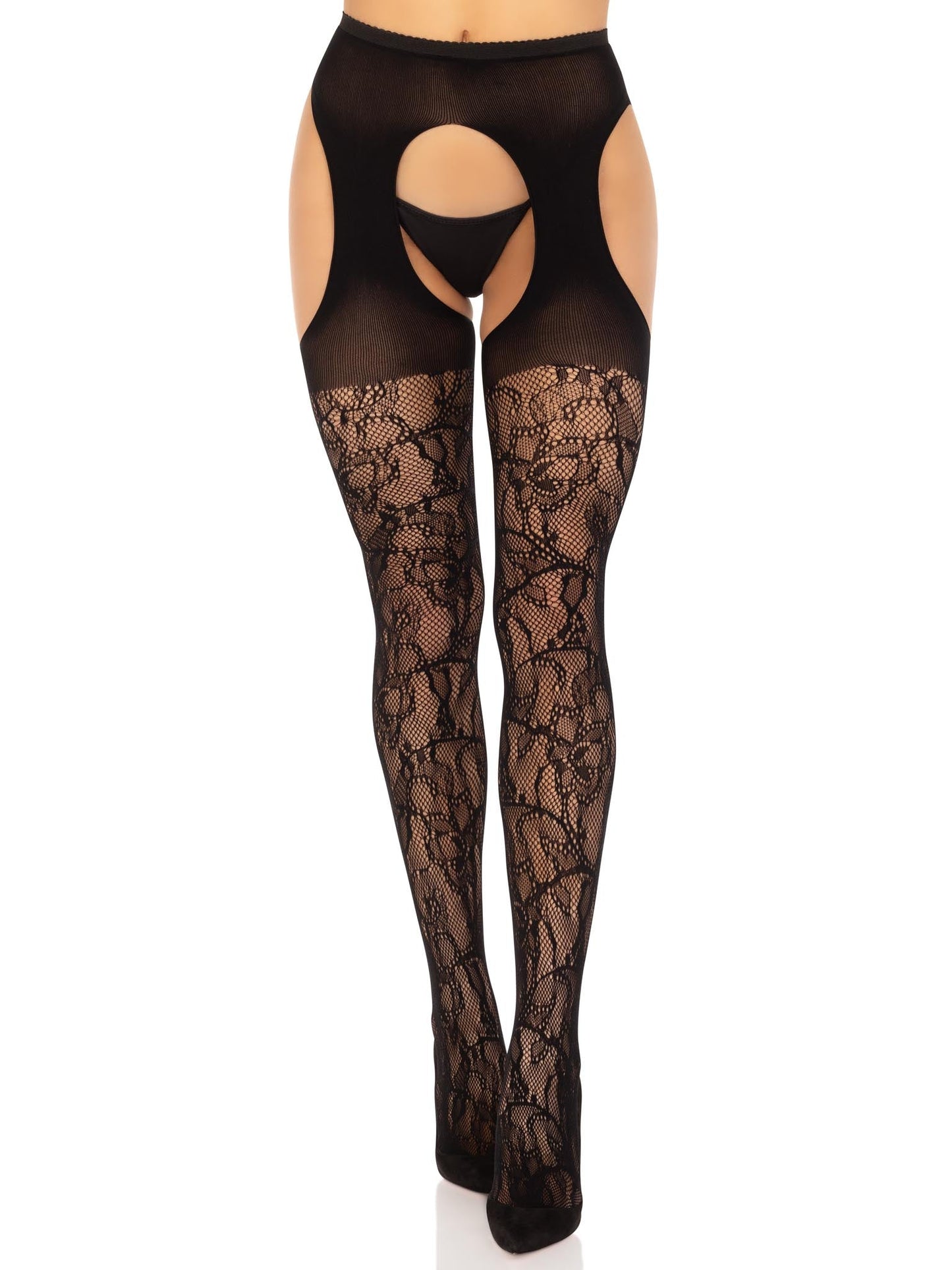 Rhiannon Lace Suspender Hose -  - Hosiery