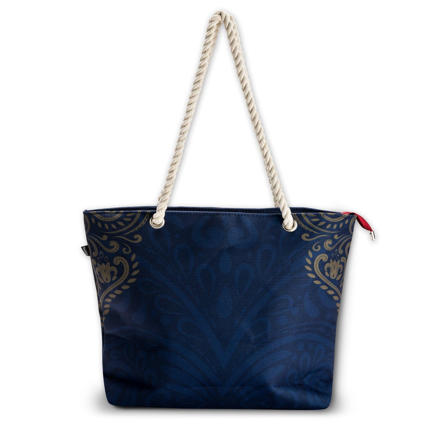 Rose Skull Navy Shoulder Beach Bag -  - Tote Bags