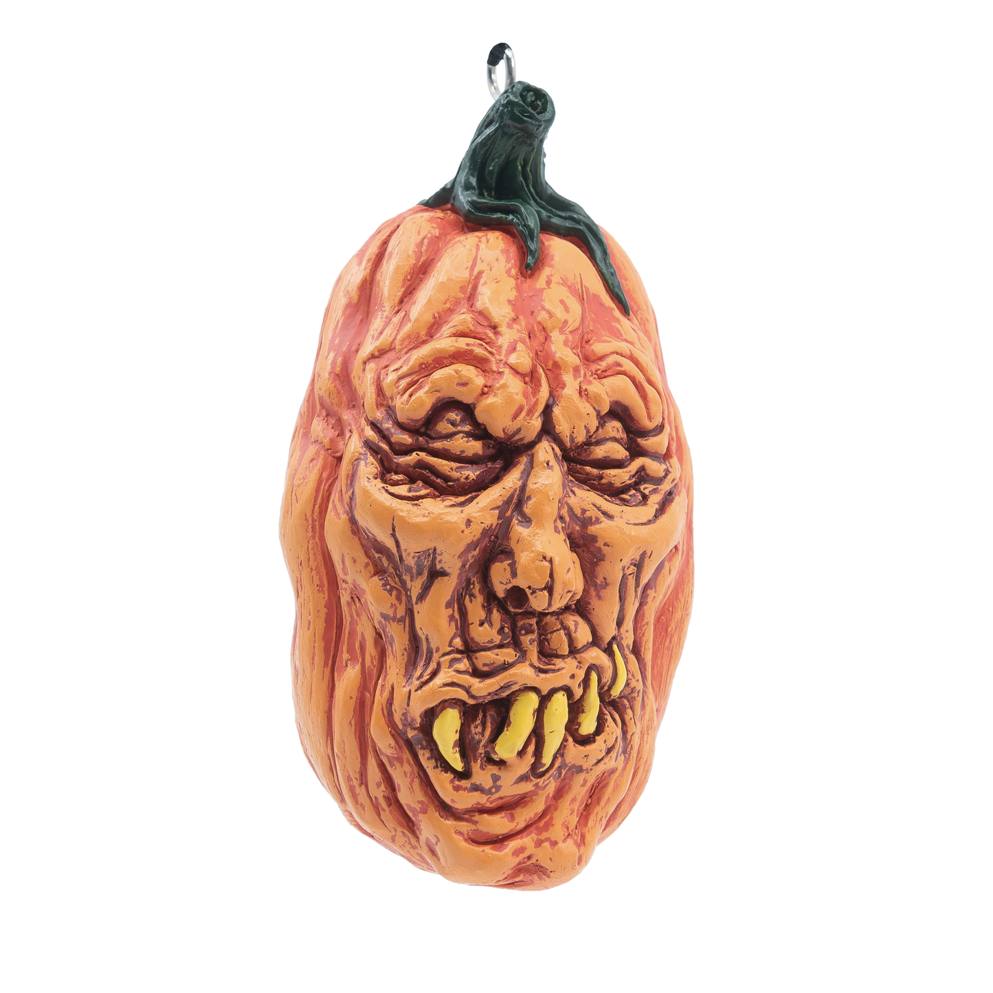 Uncle Zeke Pumpkin Ornament - Gourdy Family Halloween Decoration - Fall Harvest Decor