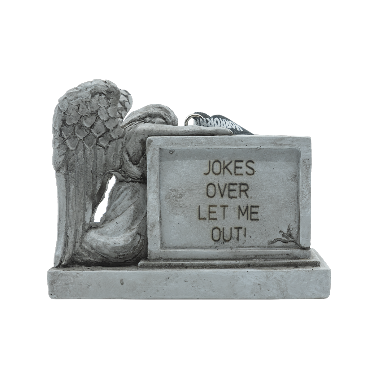 Tombstone Jokes Over Let Me Out Ornament - Dark Humor Halloween Decoration - Cemetery Comedy