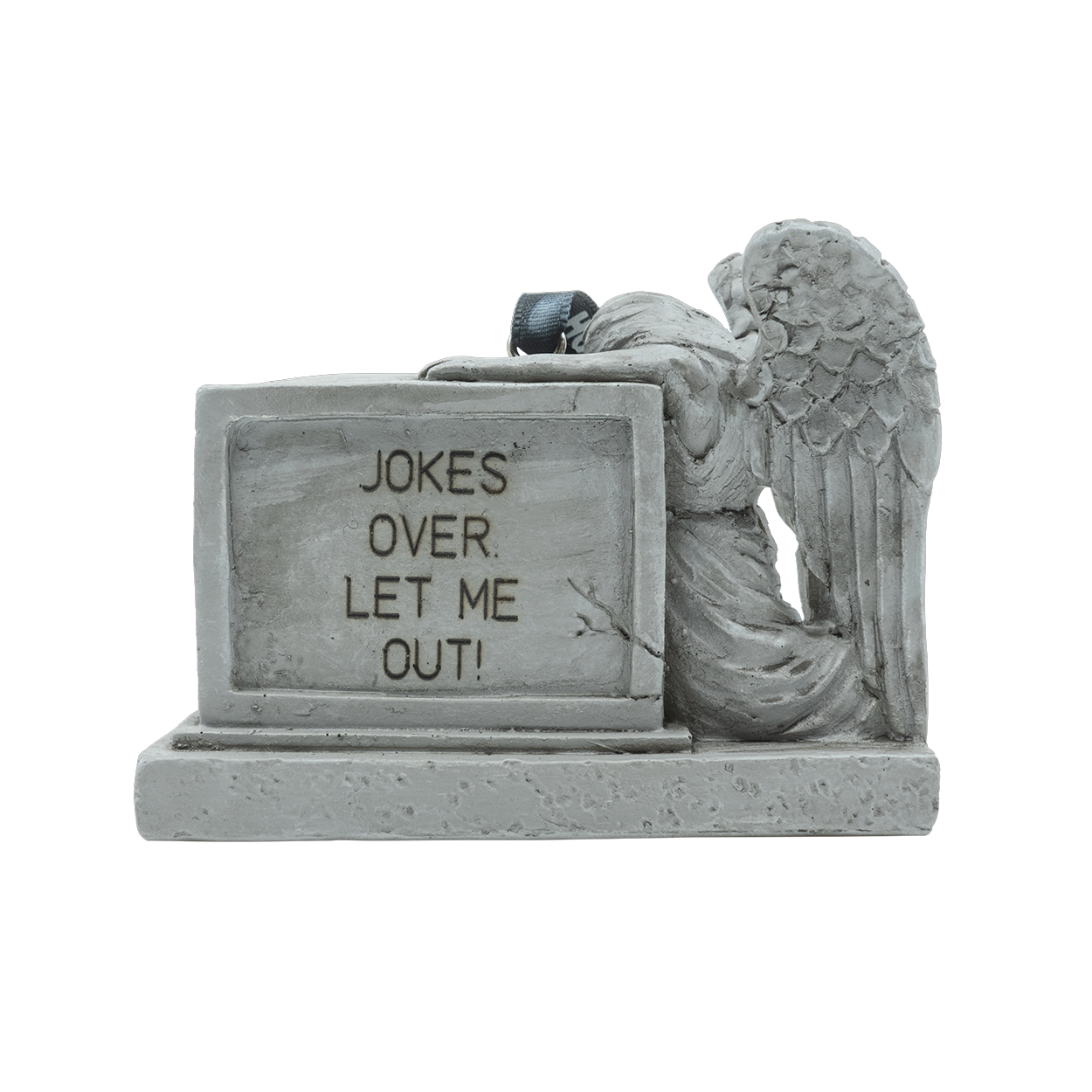 Tombstone Jokes Over Let Me Out Ornament - Dark Humor Halloween Decoration - Cemetery Comedy