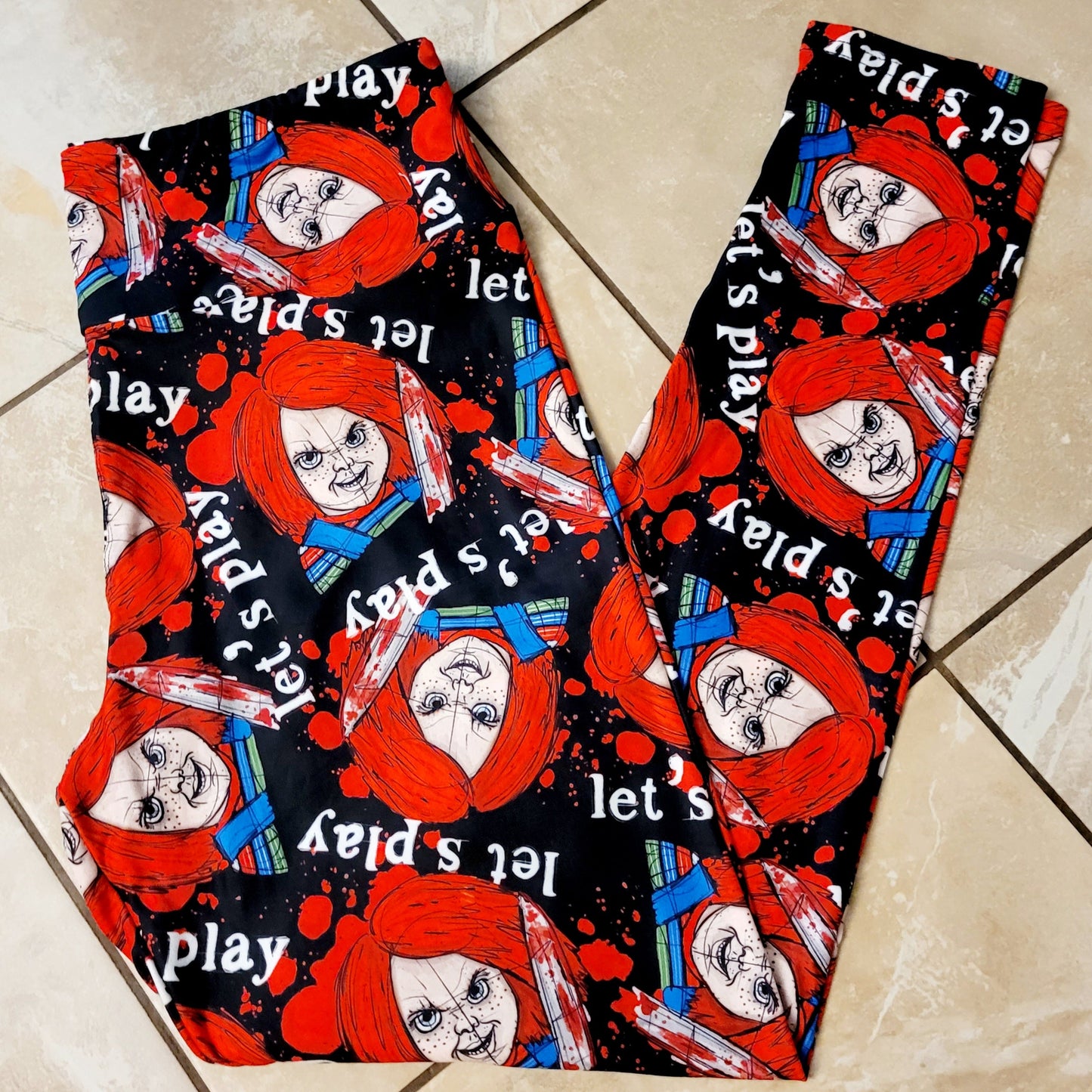 Bloody Chucky (Semi-Exclusive) - High-quality Handcrafted Vibrant Leggings -  - Leggings