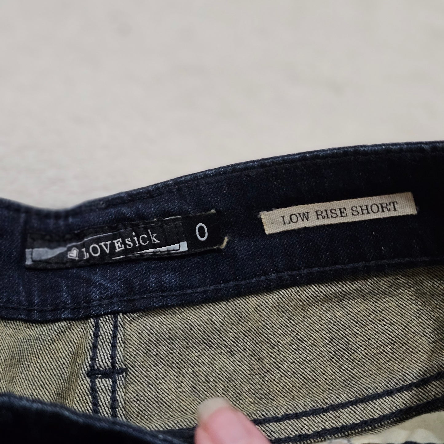 Crochet Skull Jean Shorts | Duo-Tone Blue White Lace Skulls - Lovesick - Jeans