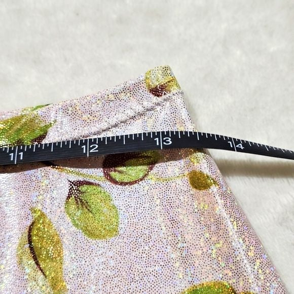 Pink Rose Mini Skirt | Bodycon High Waisted w/ Stretch S - Treasure The Funk - Mini Skirts