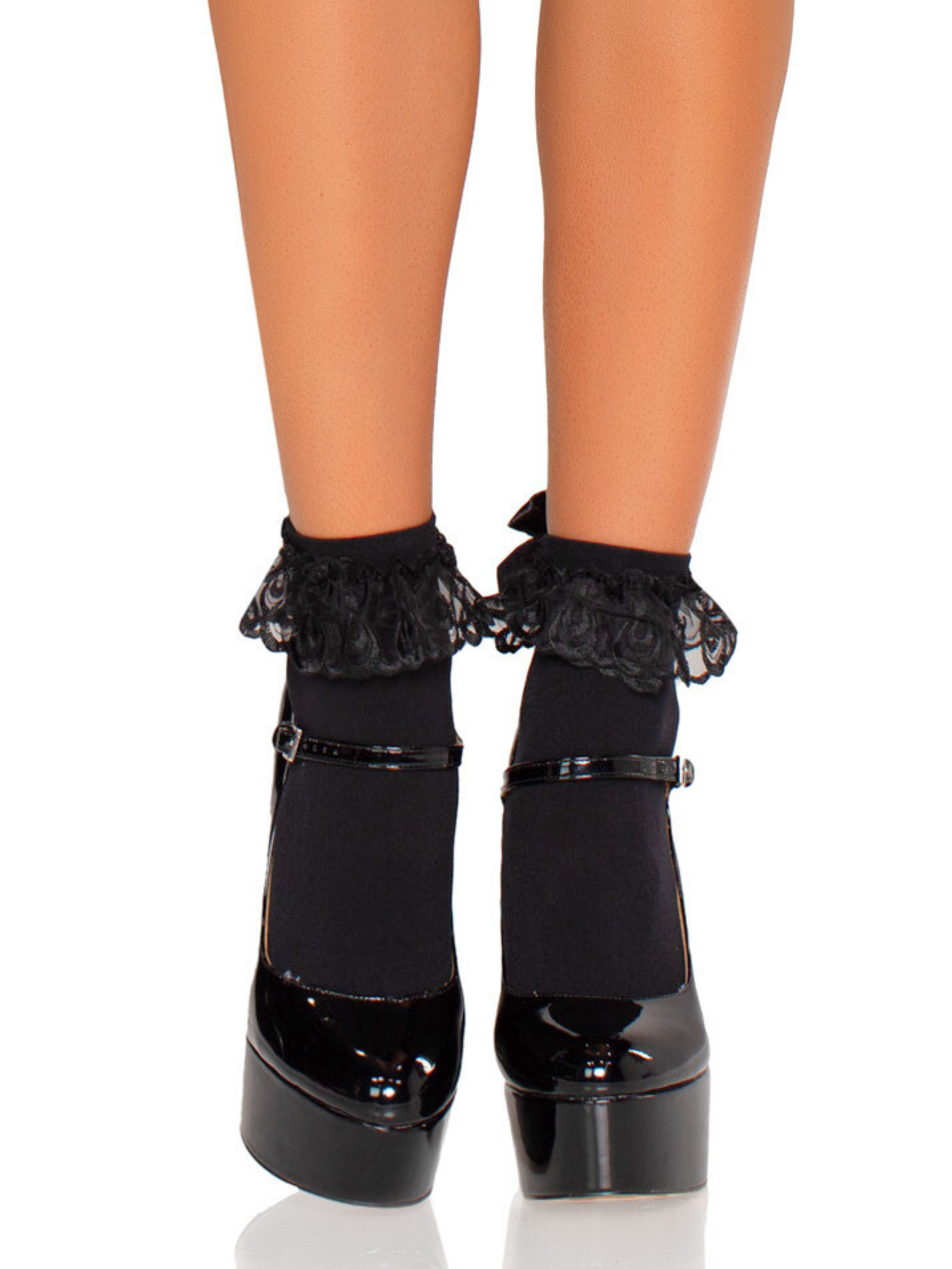 Lola Ruffle Bow Ankle Socks -  - Hosiery