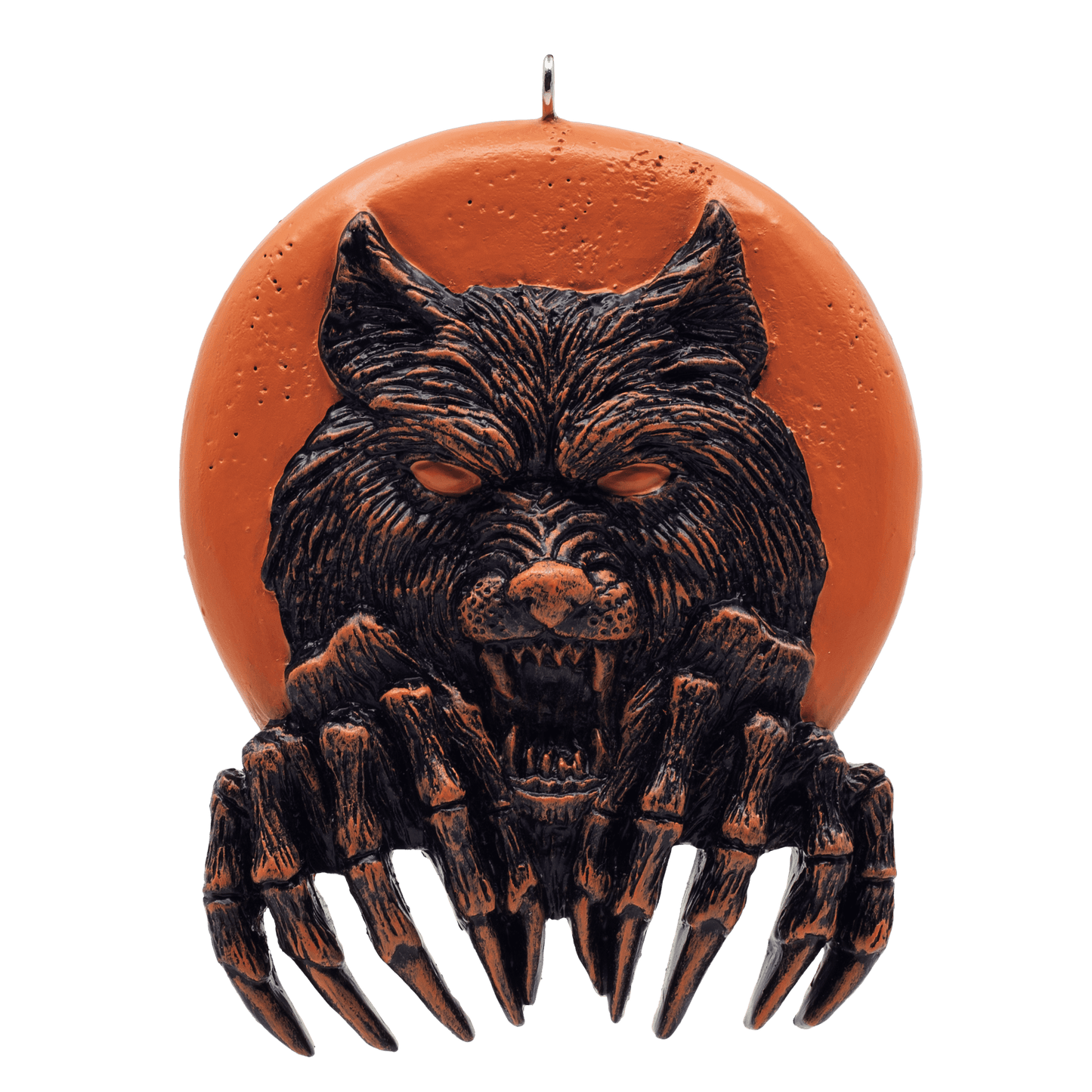 Tooth 'n' Nail Flatback Ornament - Werewolf Halloween Decoration - Full Moon Horror