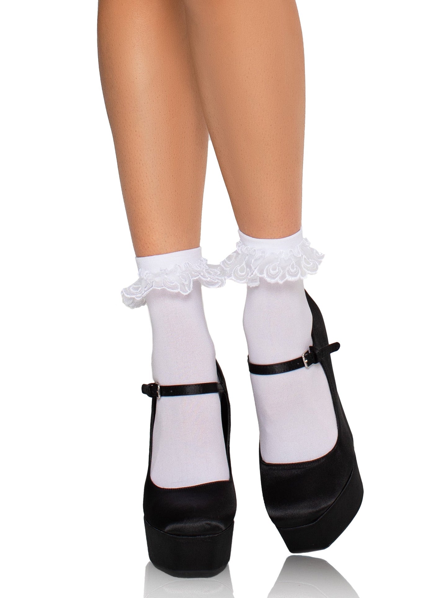 Diem Lace Ruffle Anklet Socks -  - Hosiery