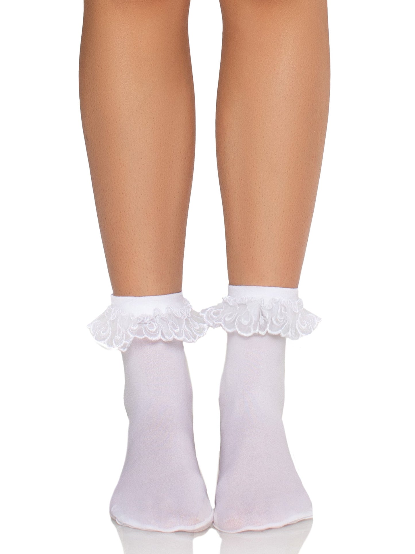 Diem Lace Ruffle Anklet Socks -  - Hosiery