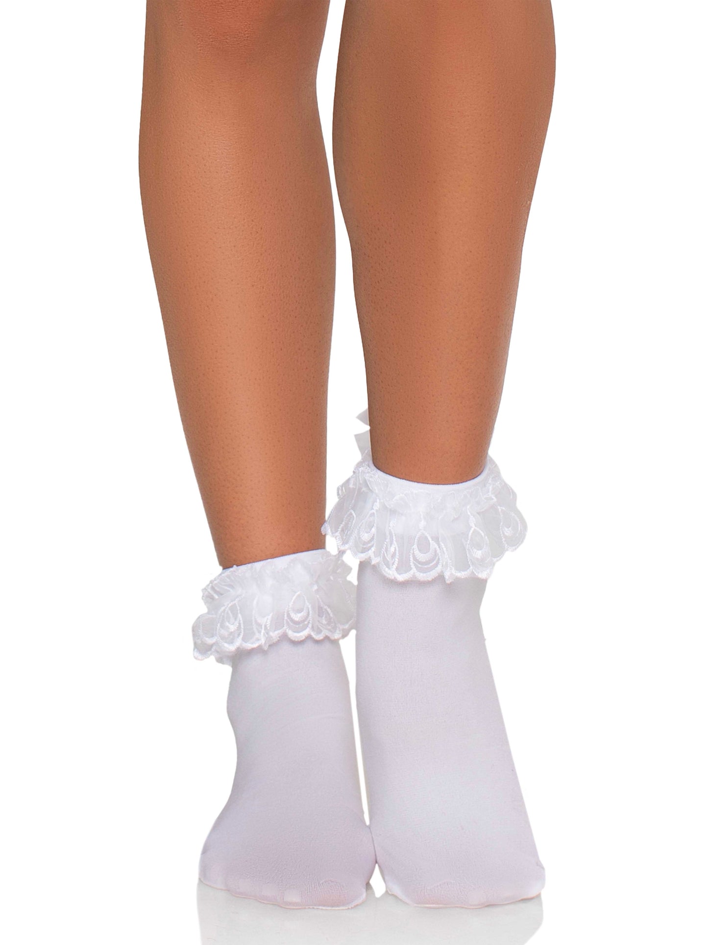 Lola Ruffle Bow Ankle Socks -  - Hosiery