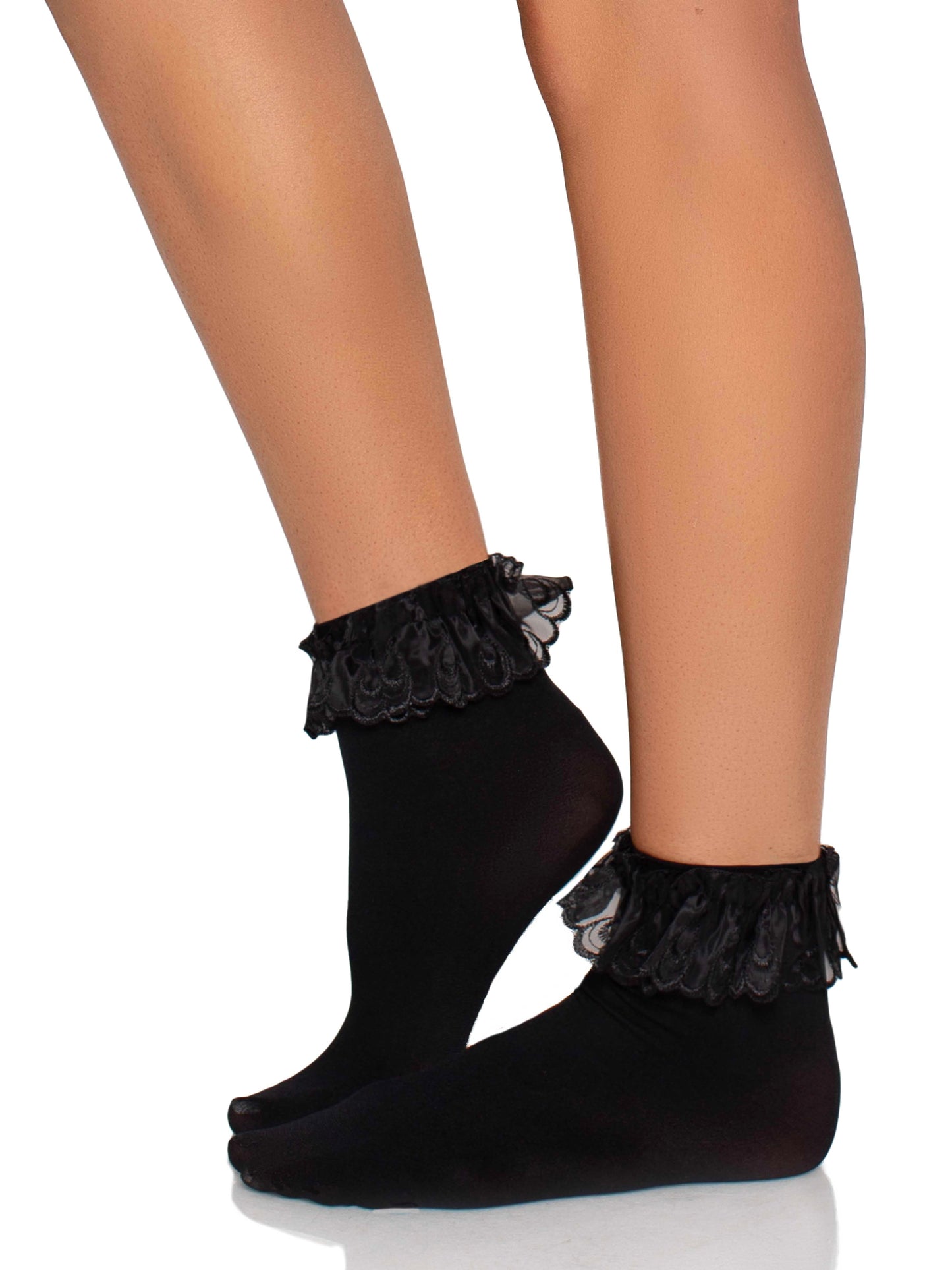 Lola Ruffle Bow Ankle Socks -  - Hosiery