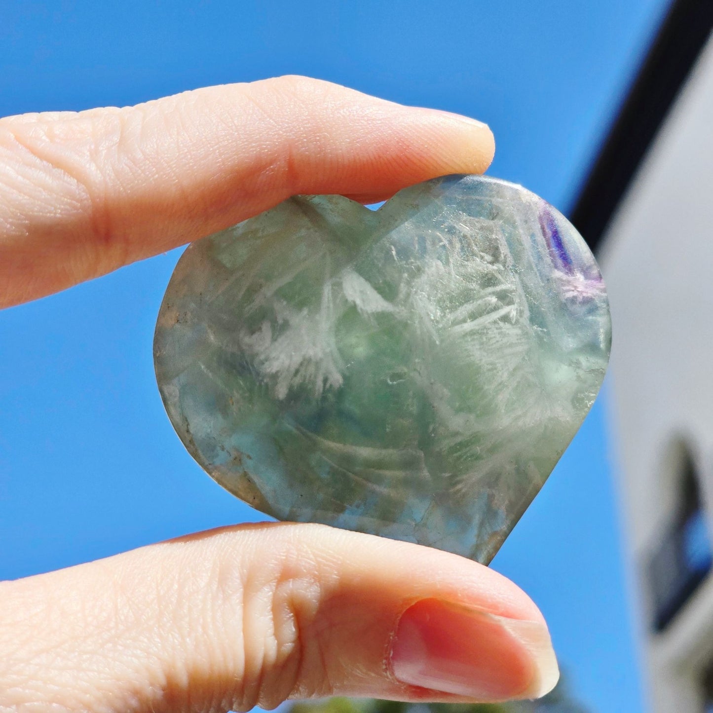 Feather Fluorite Snowflake Crystal – Rare Purple & Clear Raw Specimen