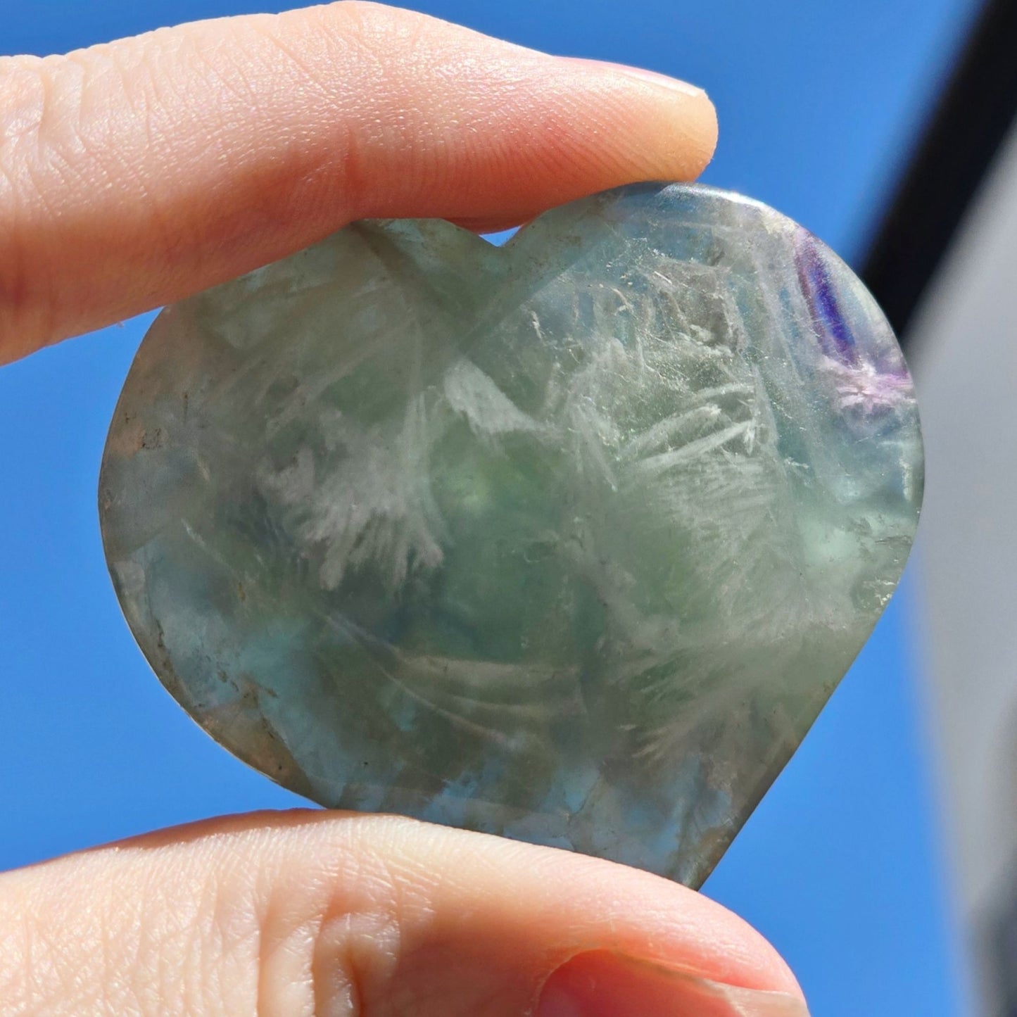 Feather Fluorite Snowflake Crystal – Rare Purple & Clear Raw Specimen