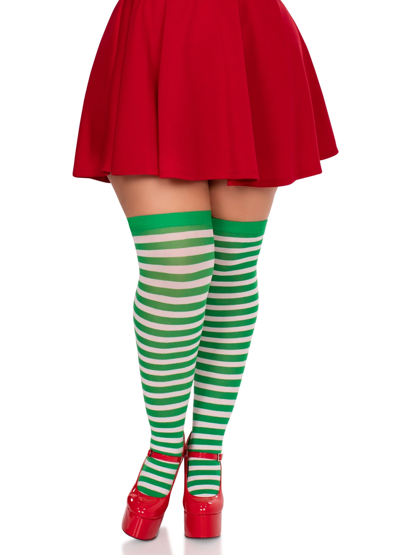 Cari Plus Striped Stockings -  - Hosiery