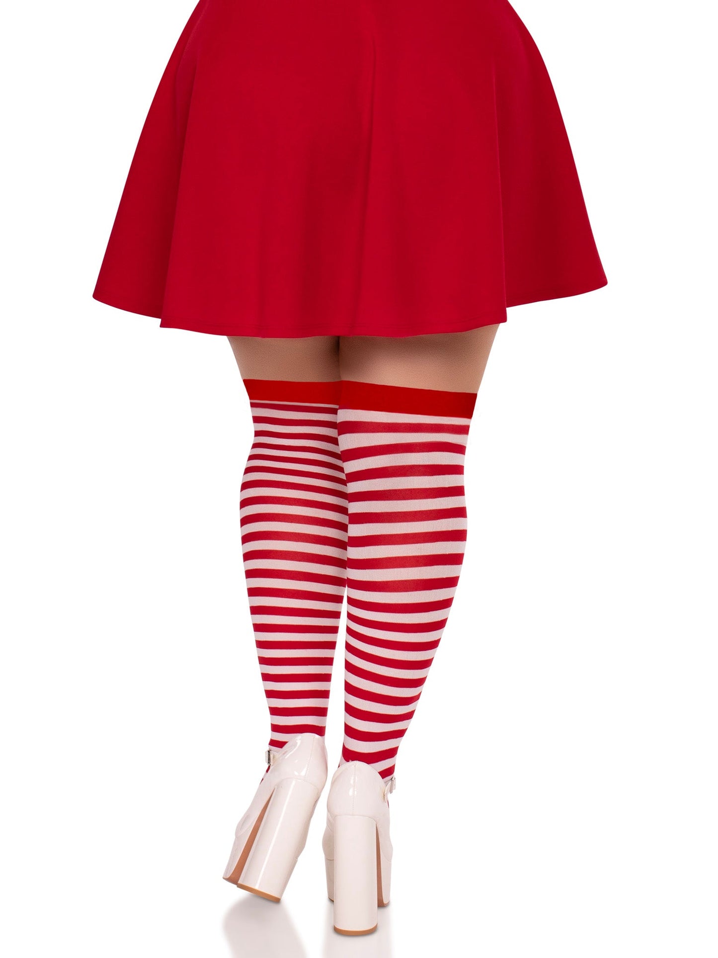 Cari Plus Striped Stockings -  - Hosiery