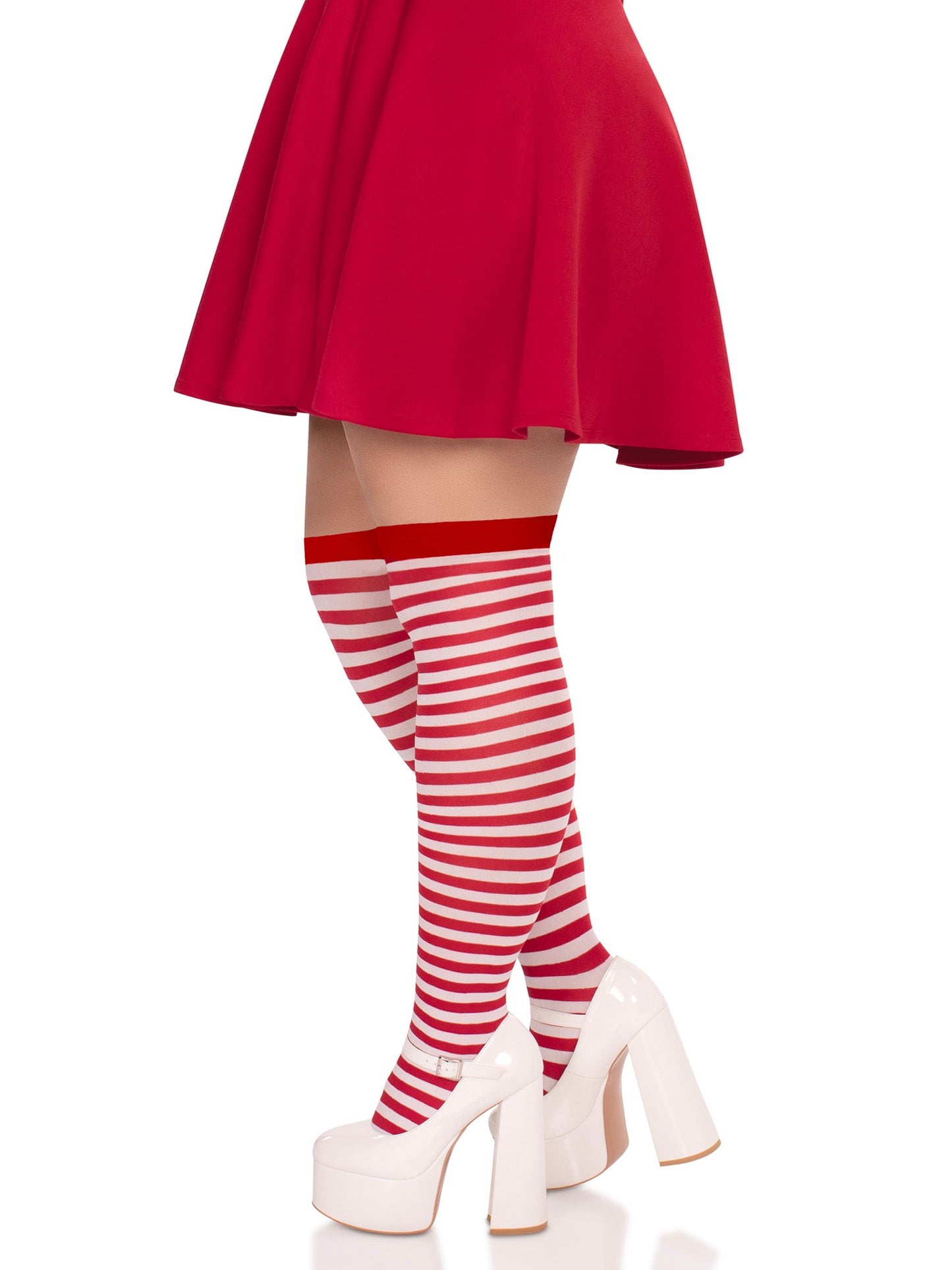Cari Plus Striped Stockings -  - Hosiery