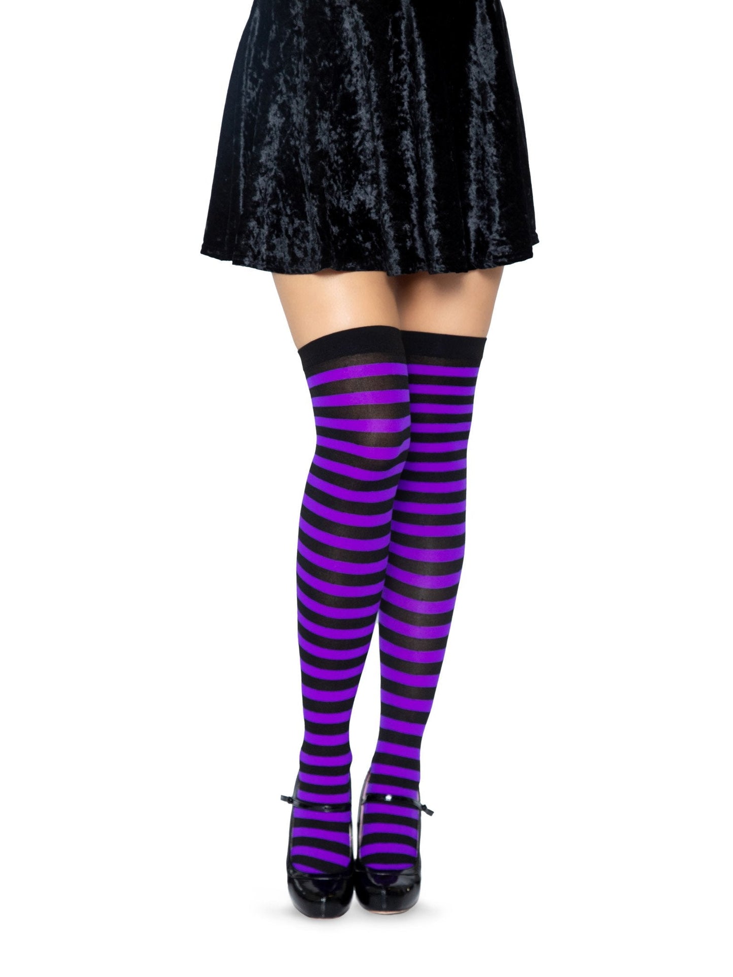Cari Striped Stockings -  - Hosiery