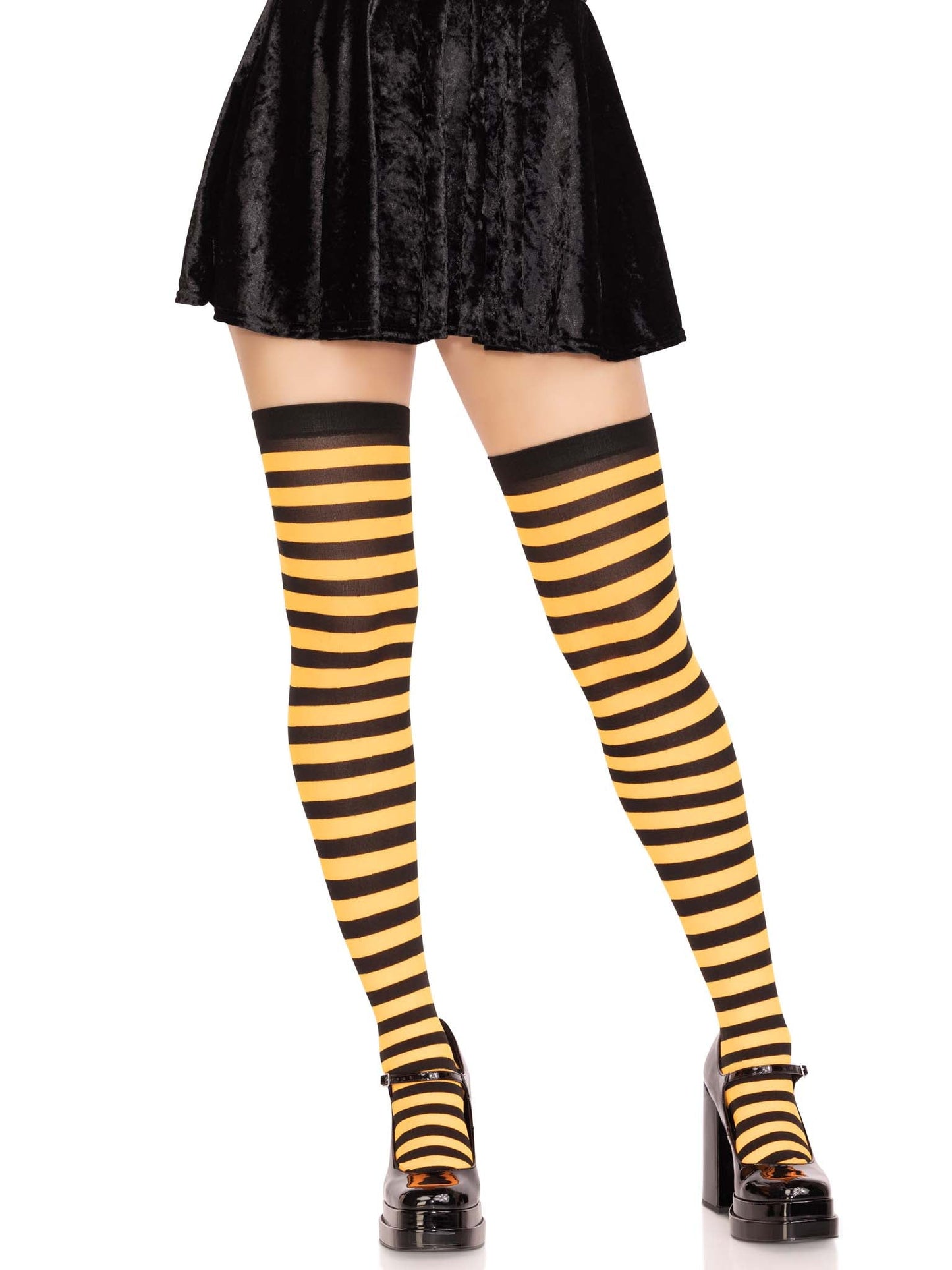 Cari Striped Stockings -  - Hosiery