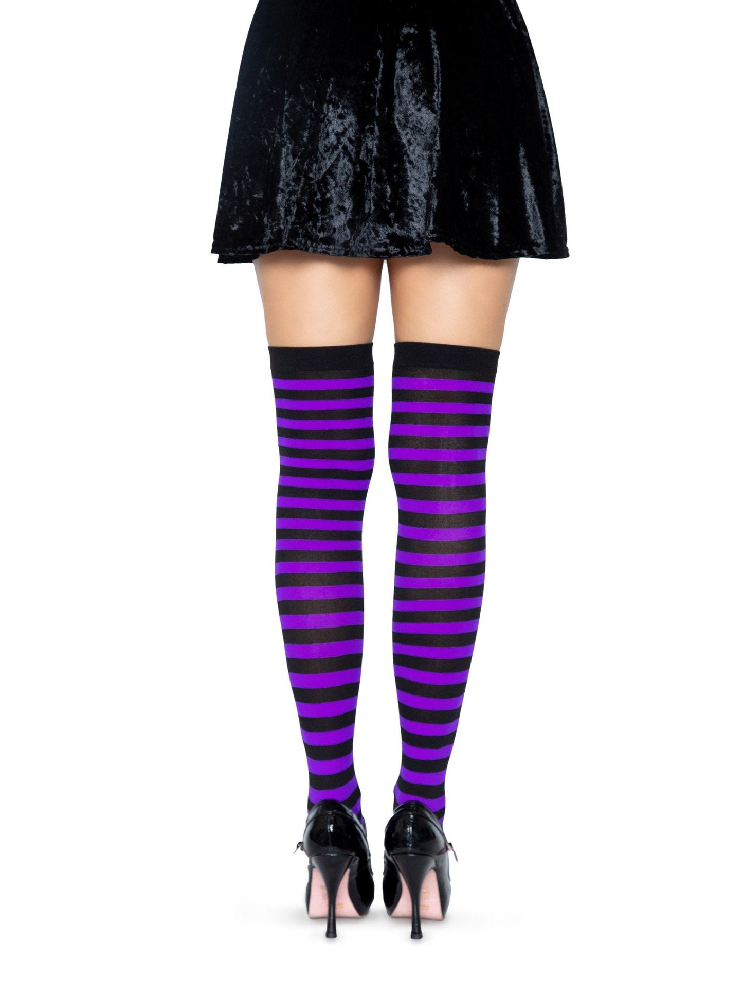Cari Striped Stockings -  - Hosiery