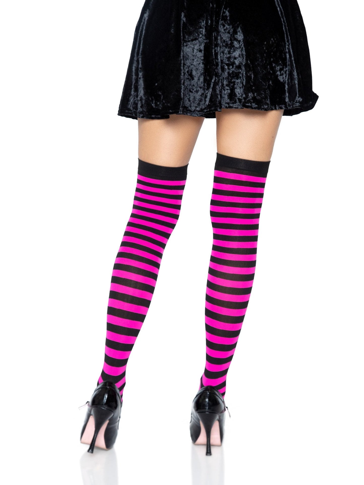 Cari Striped Stockings -  - Hosiery