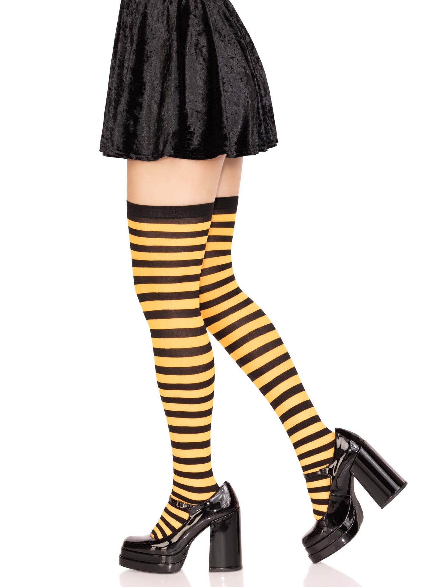 Cari Striped Stockings -  - Hosiery