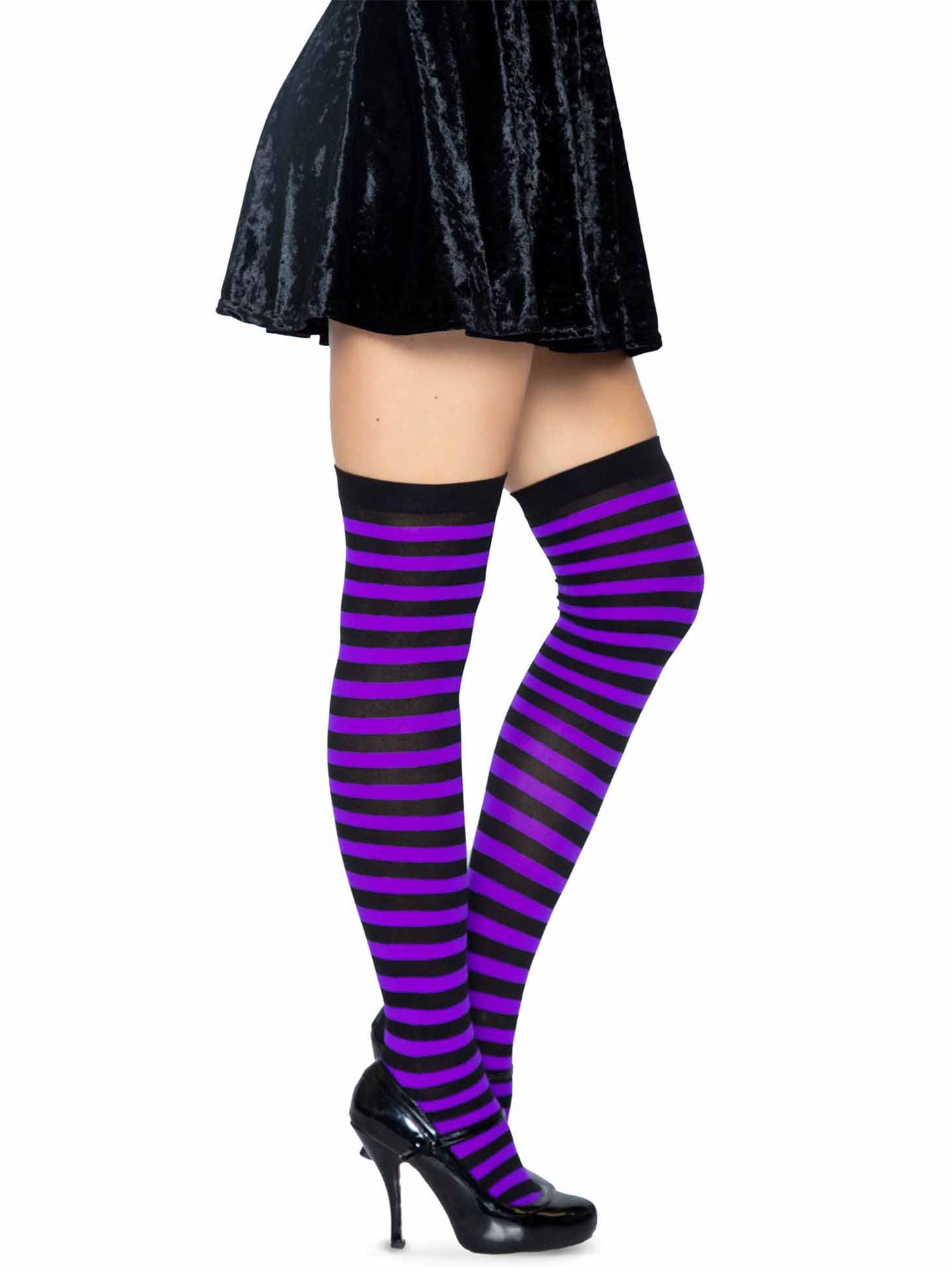 Cari Striped Stockings -  - Hosiery