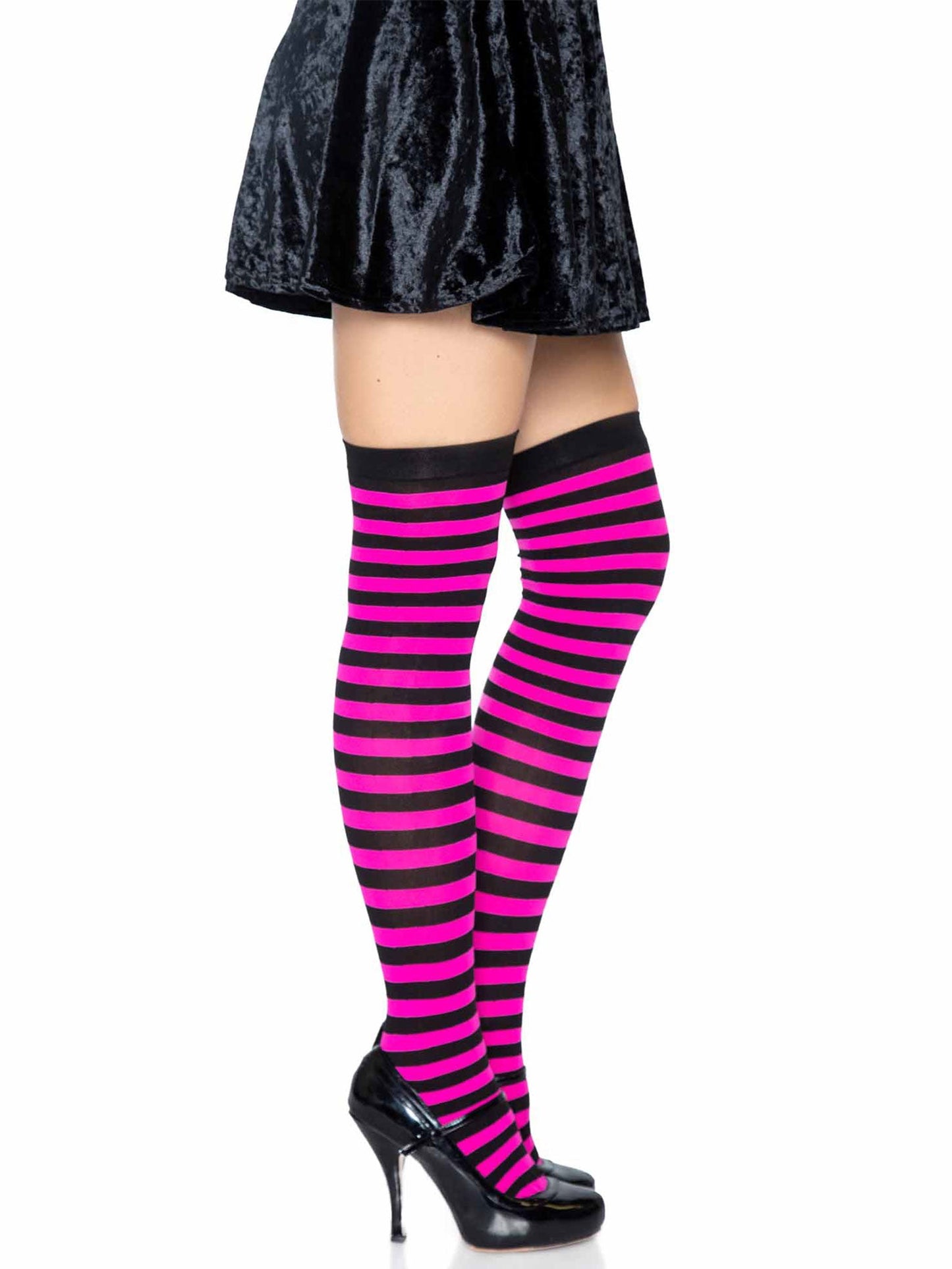 Cari Striped Stockings -  - Hosiery