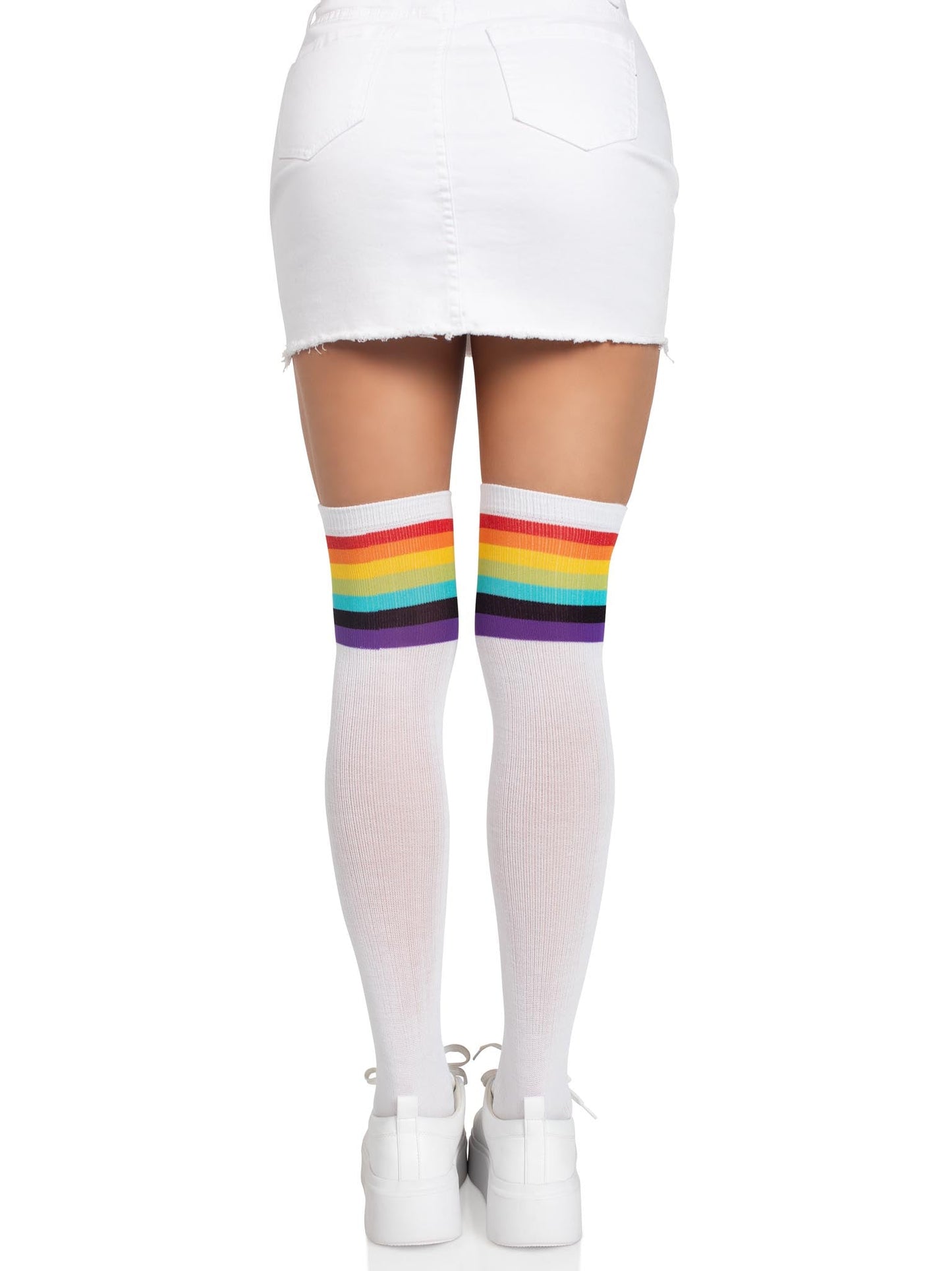 Nia Rainbow Thigh High Stockings -  - Hosiery