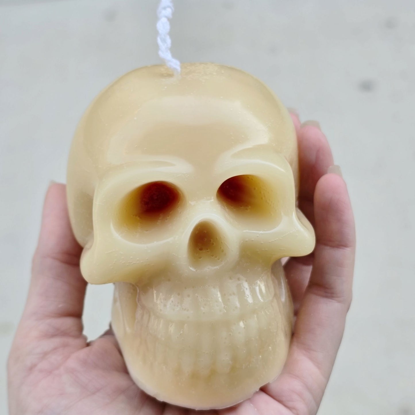 Handmade ✦ Bleeding Skull Candle ✦ Vanilla Cherry Cheesecake Soy Wax Gothic