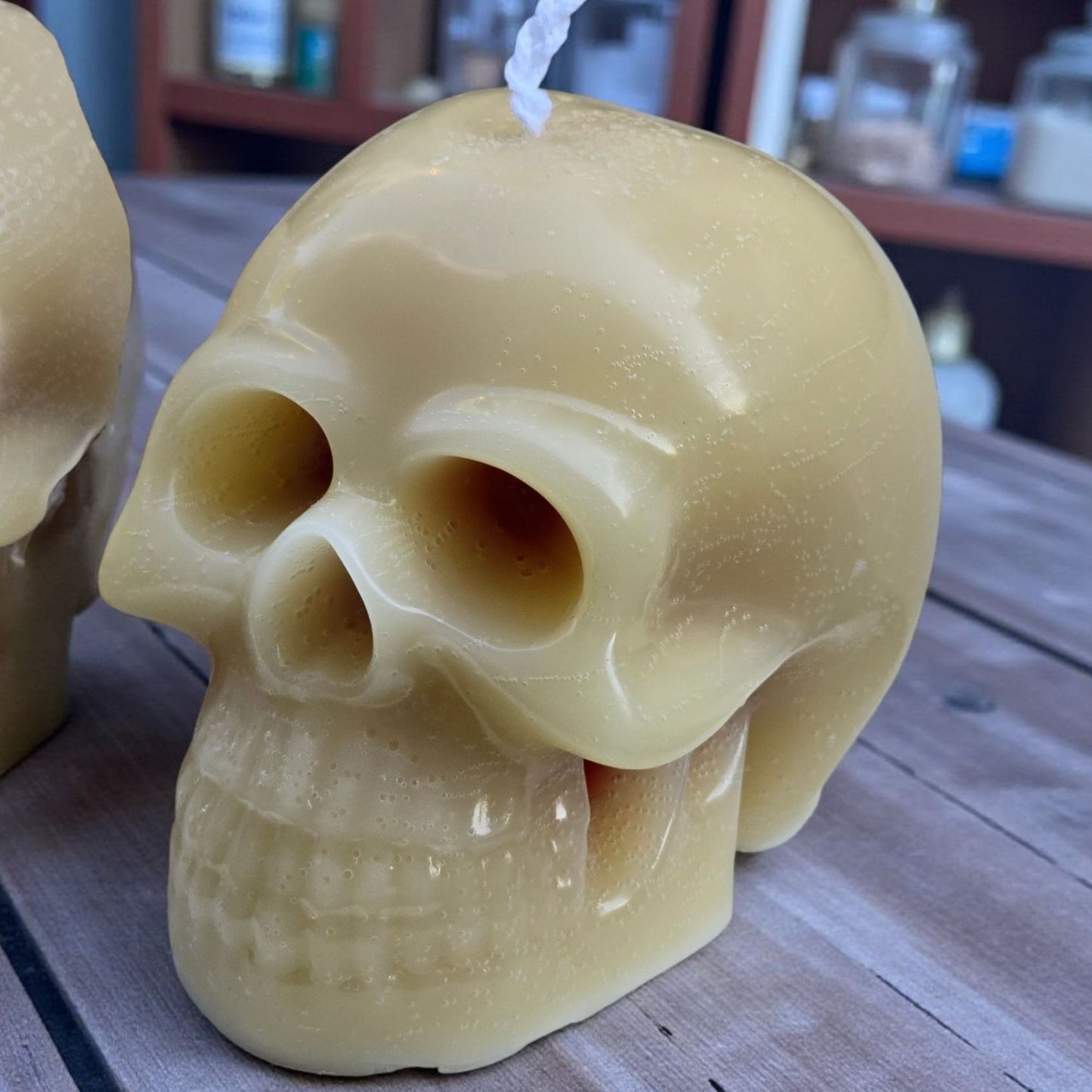 Handmade ✦ Bleeding Skull Candle ✦ Vanilla Cherry Cheesecake Soy Wax Gothic