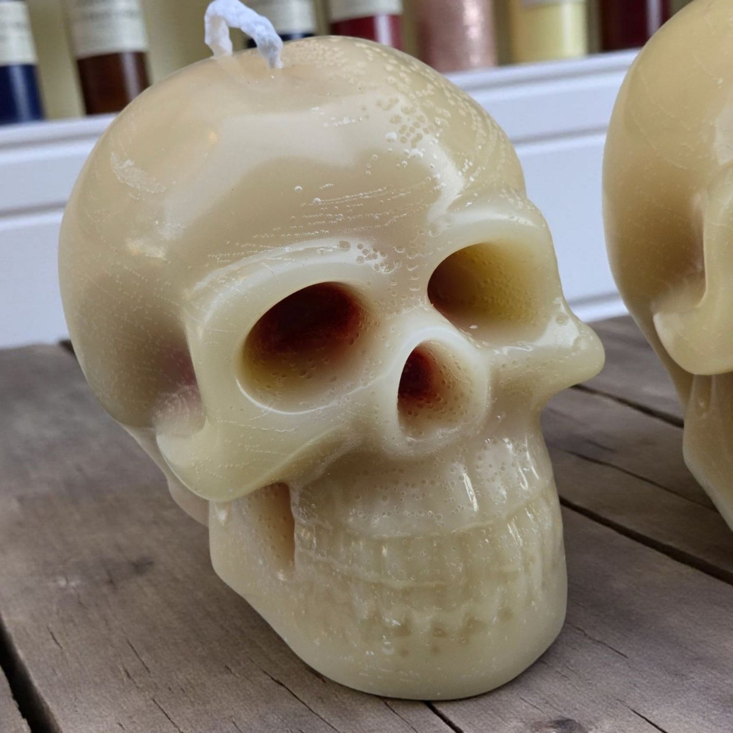 Handmade ✦ Bleeding Skull Candle ✦ Vanilla Cherry Cheesecake Soy Wax Gothic