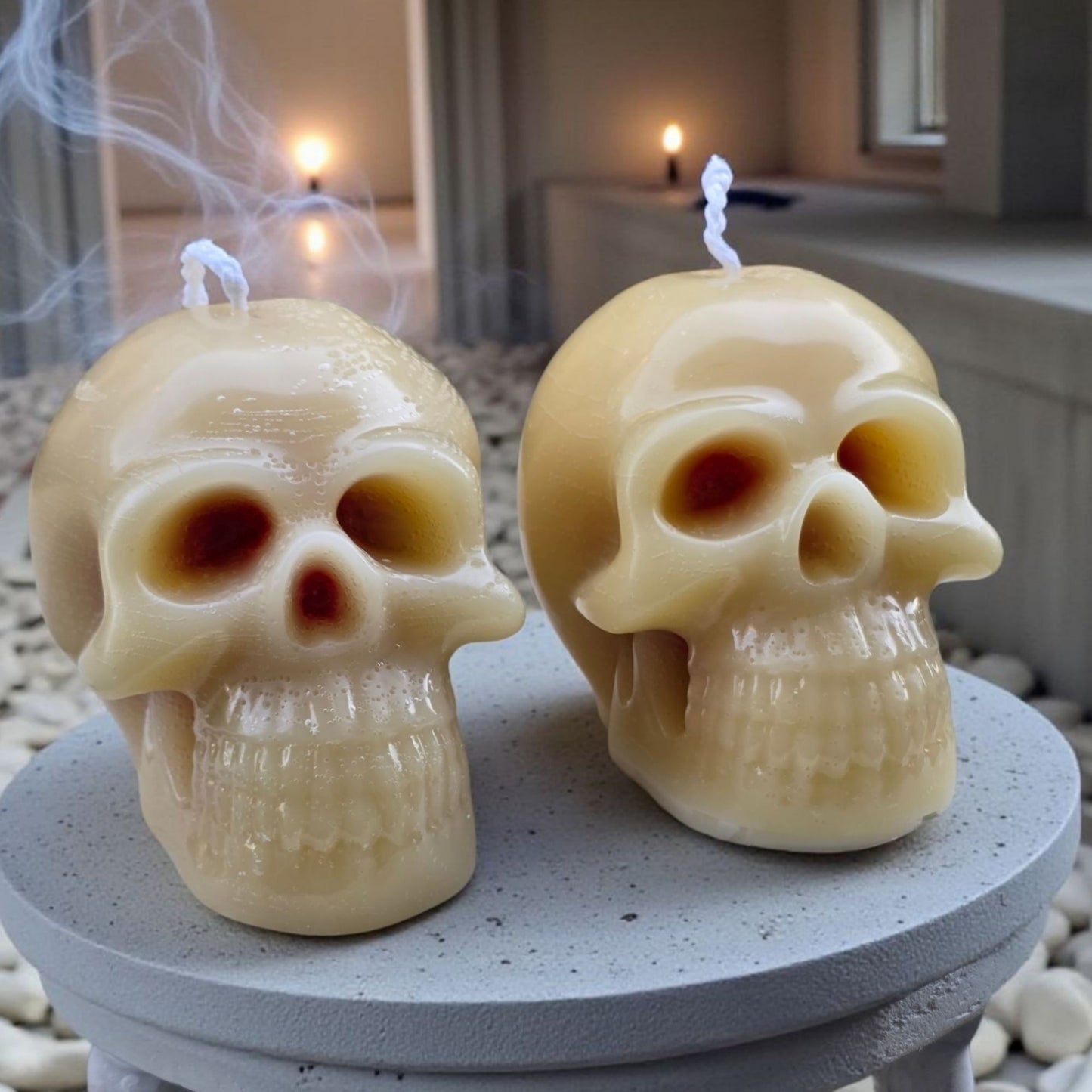 Handmade ✦ Bleeding Skull Candle ✦ Vanilla Cherry Cheesecake Soy Wax Gothic