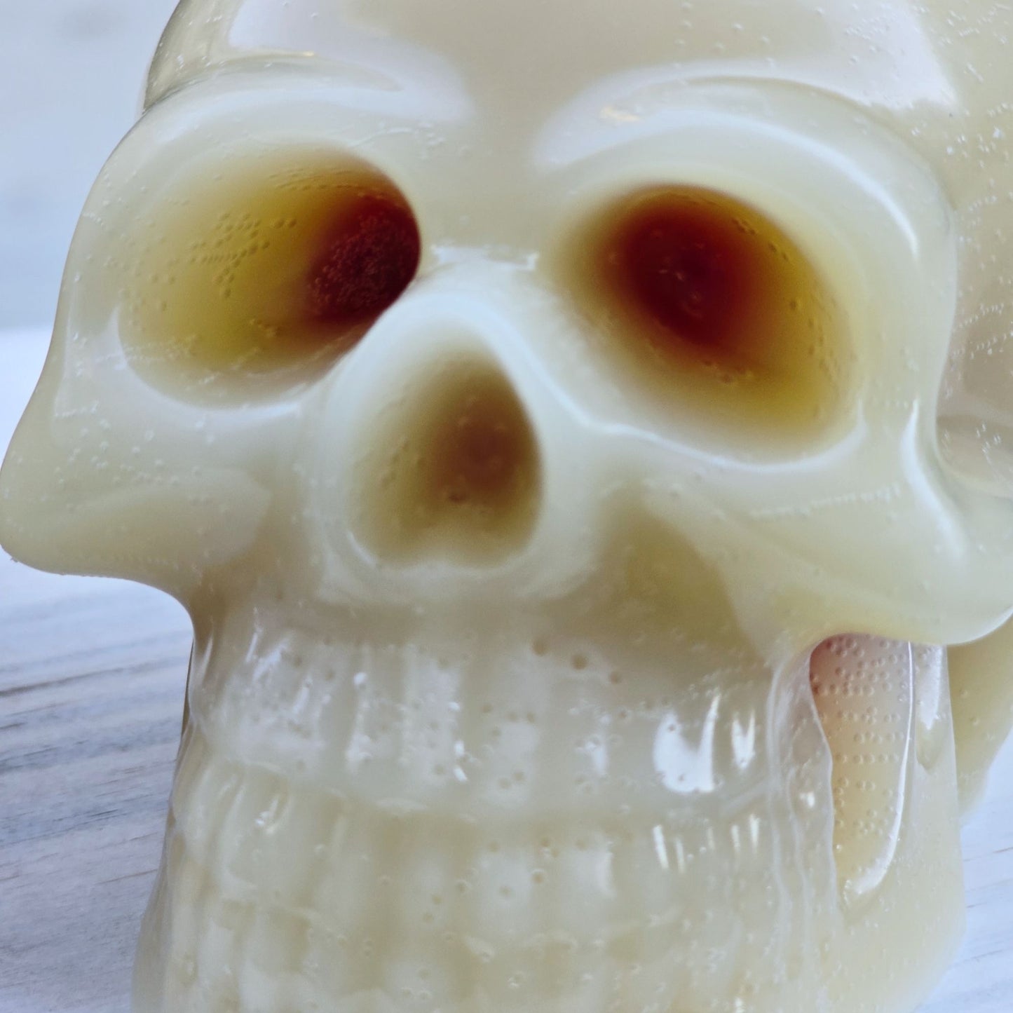 Handmade ✦ Bleeding Skull Candle ✦ Vanilla Cherry Cheesecake Soy Wax Gothic