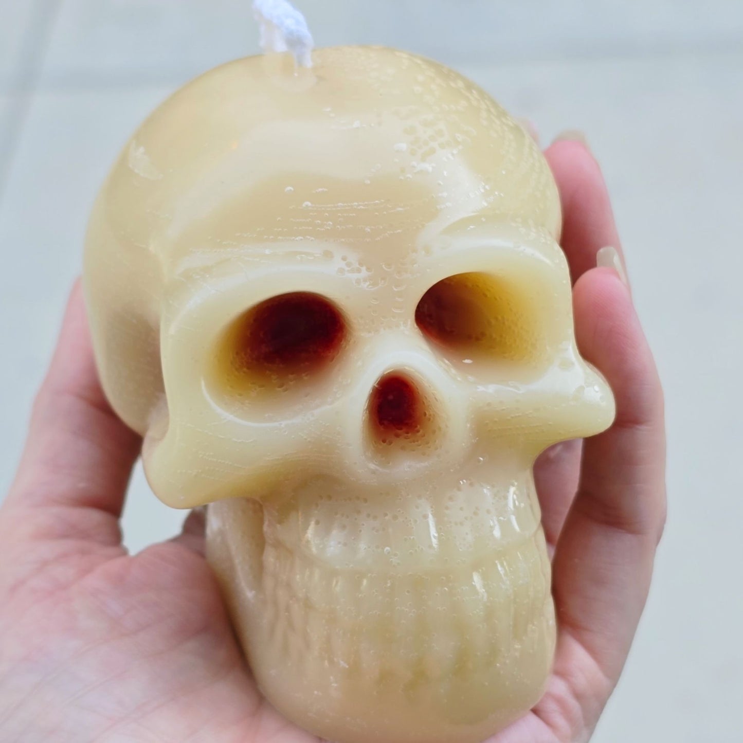 Handmade ✦ Bleeding Skull Candle ✦ Vanilla Cherry Cheesecake Soy Wax Gothic