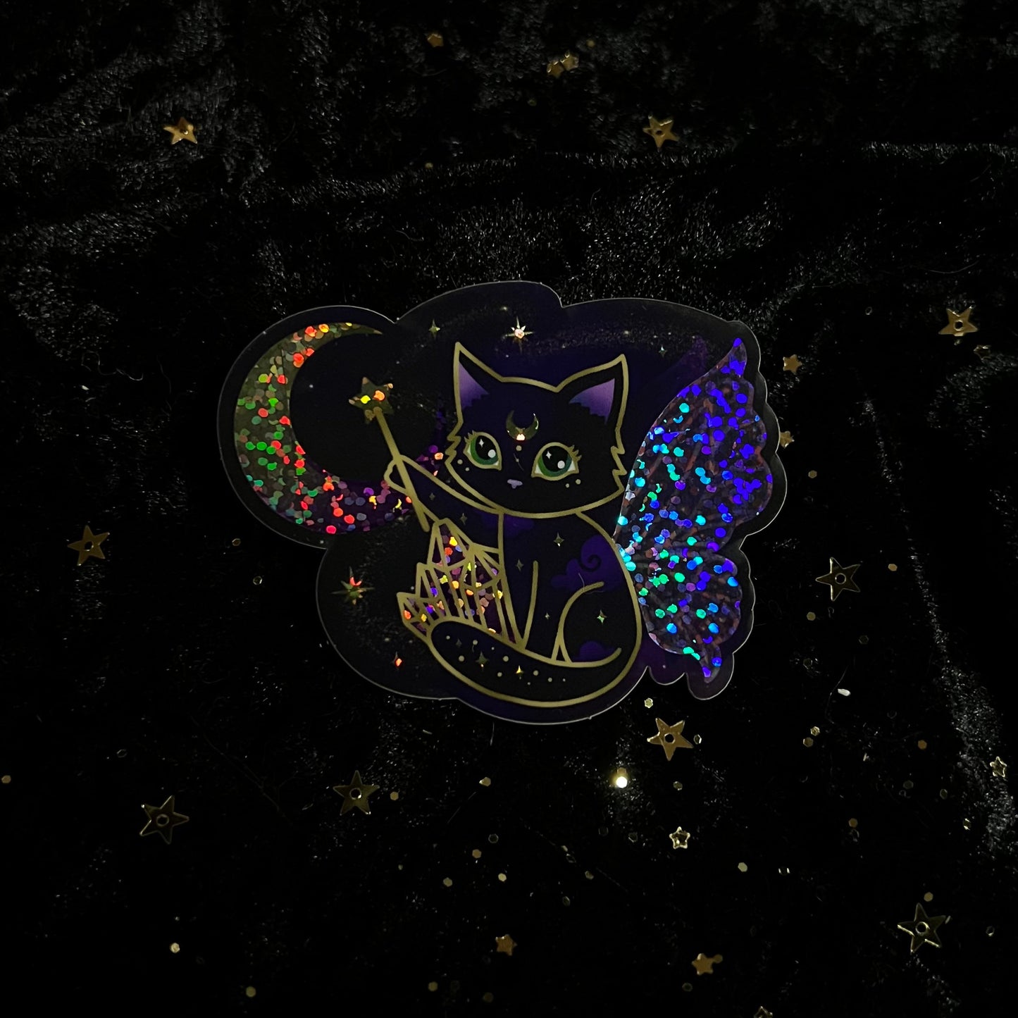 Crystal Fairy Kitty Cat Stickers (individual or set) -  -
