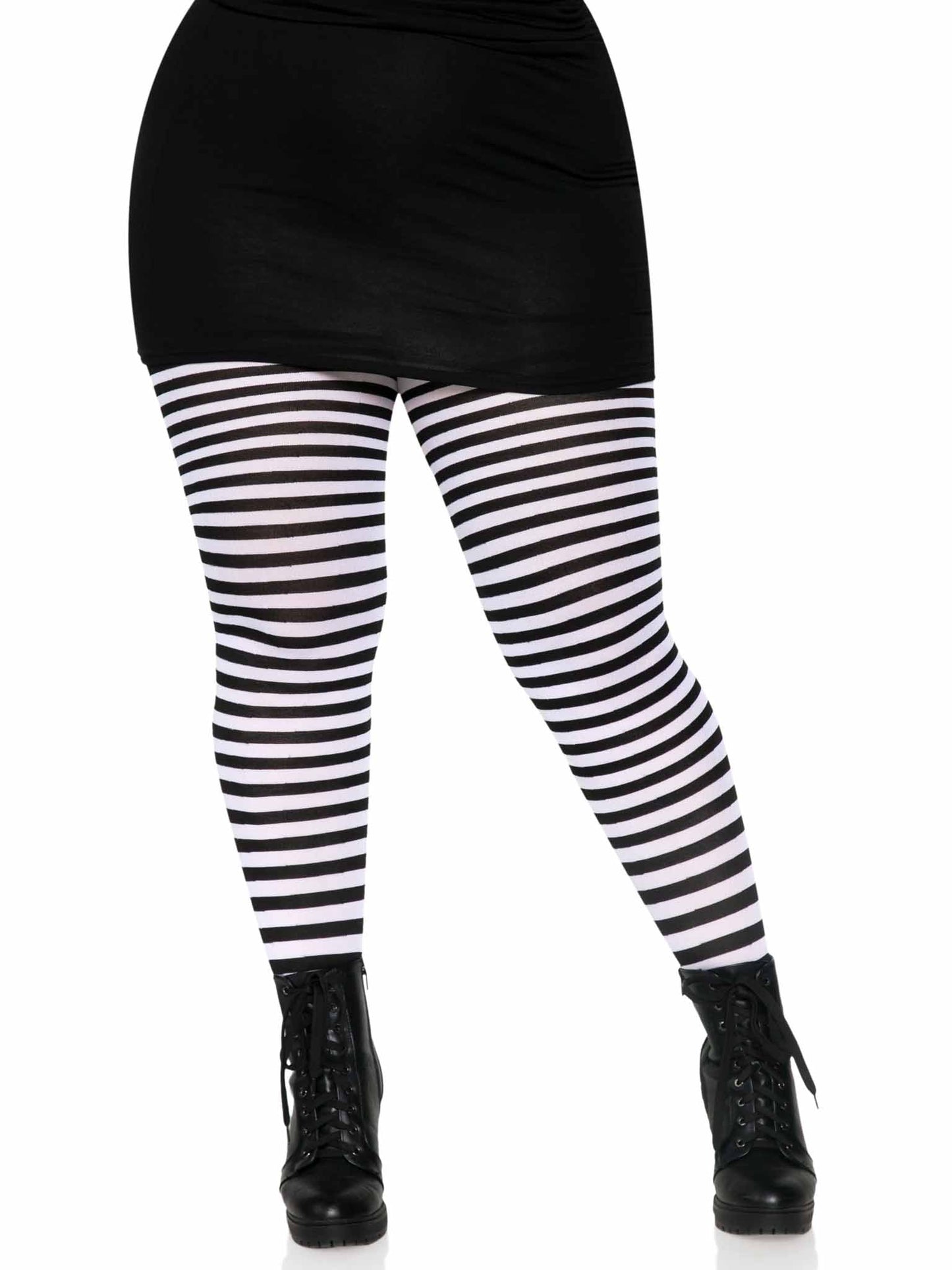 Plus Jada Striped Women's Tights -  - Hosiery