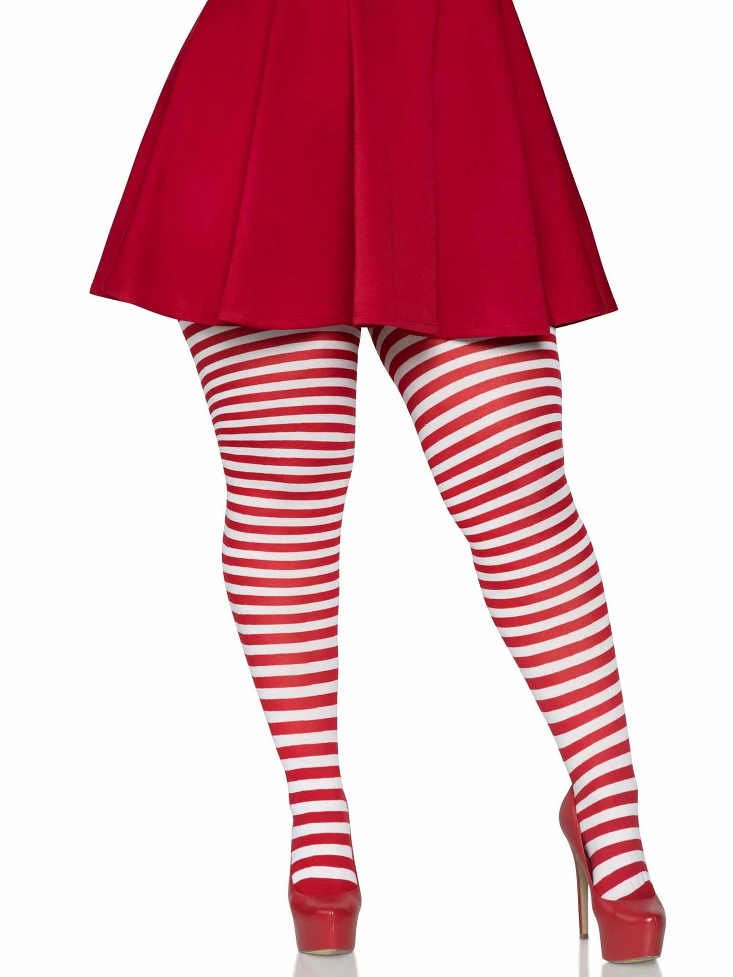 Plus Jada Striped Women's Tights -  - Hosiery