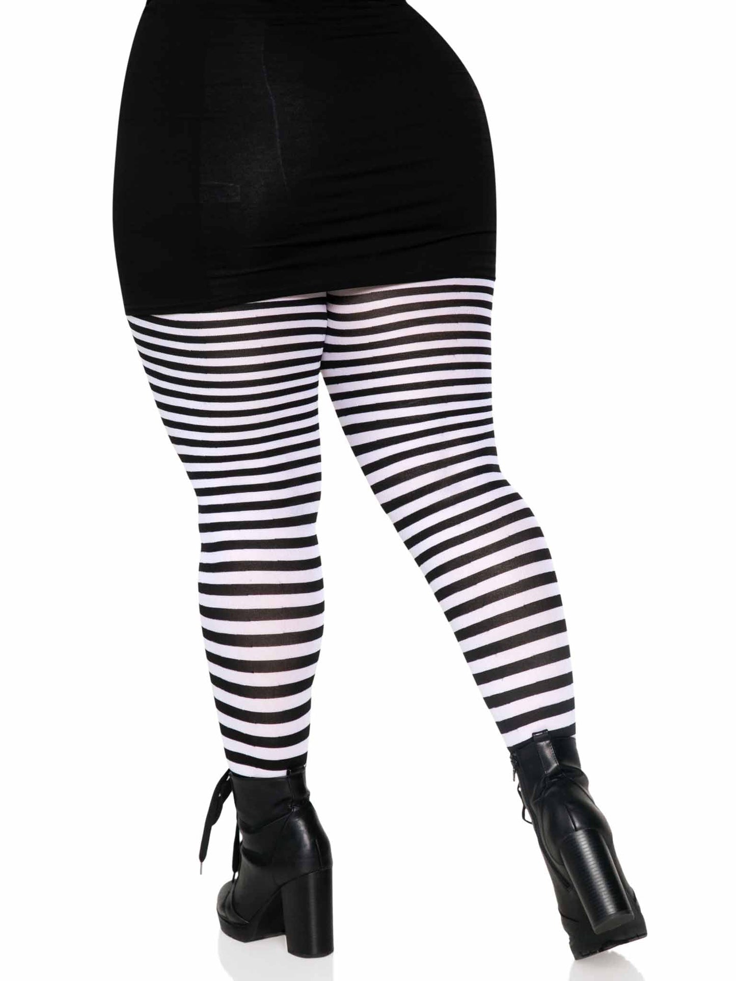 Plus Jada Striped Women's Tights -  - Hosiery