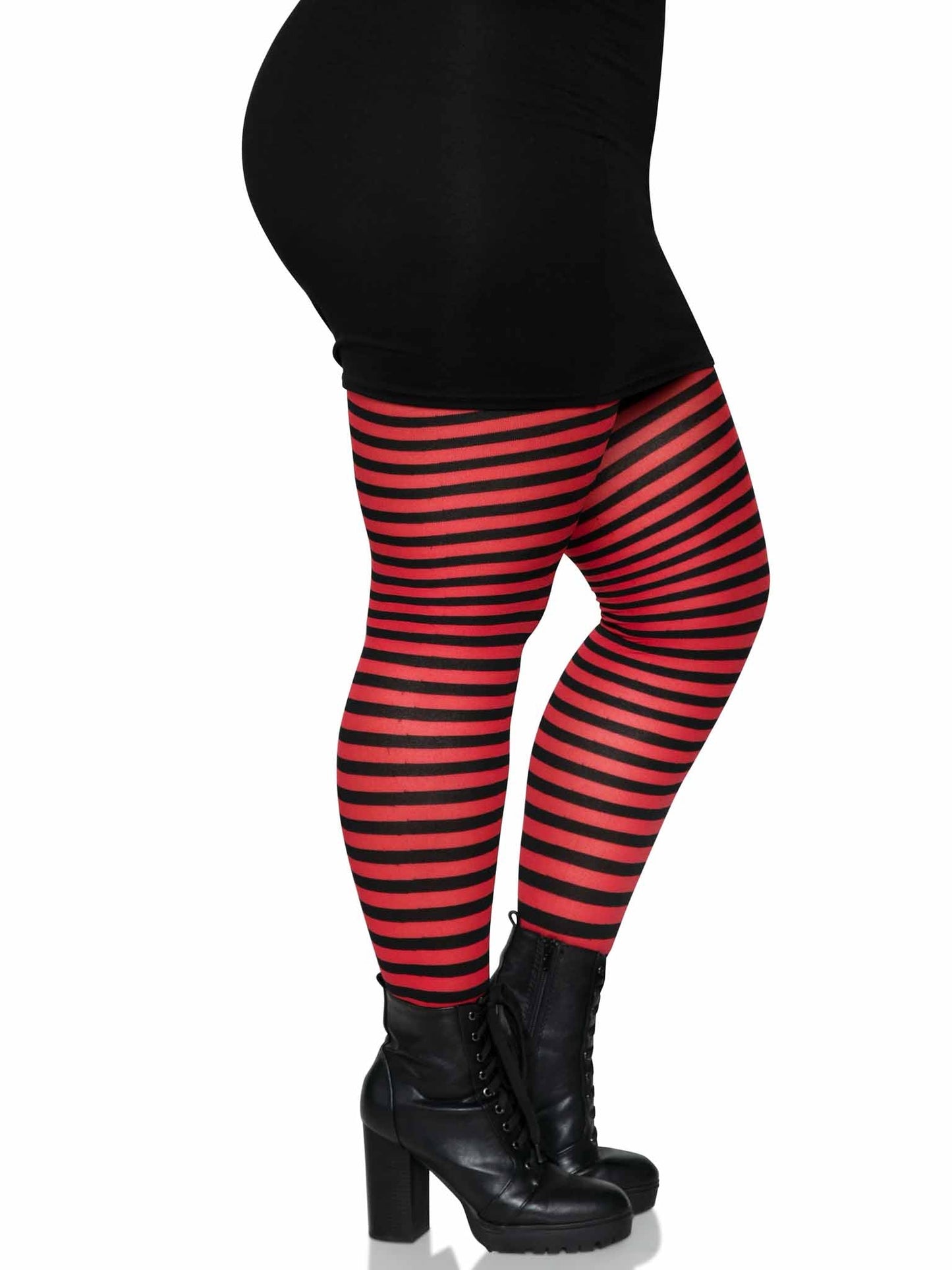 Plus Jada Striped Women's Tights -  - Hosiery
