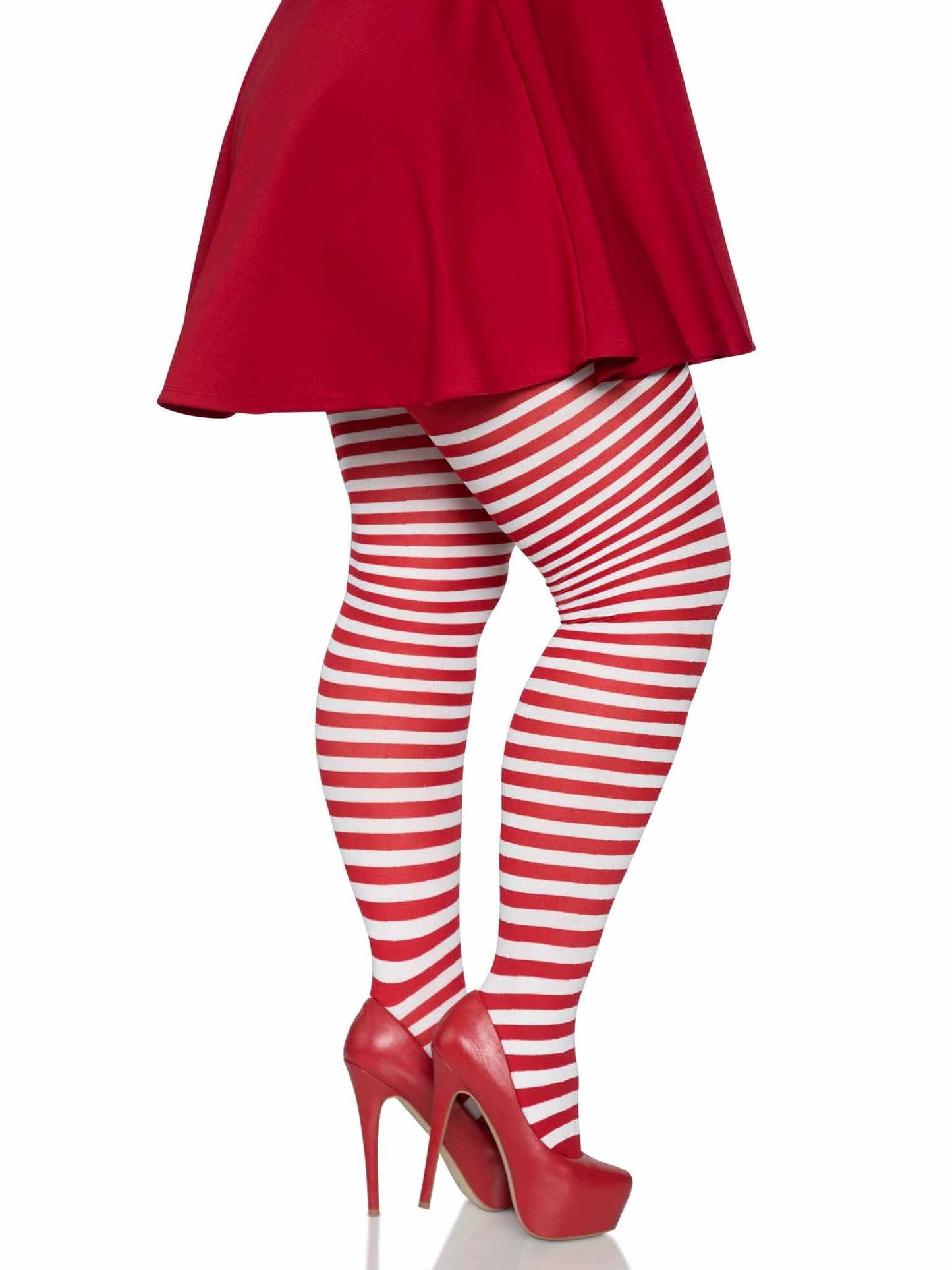 Plus Jada Striped Women's Tights -  - Hosiery
