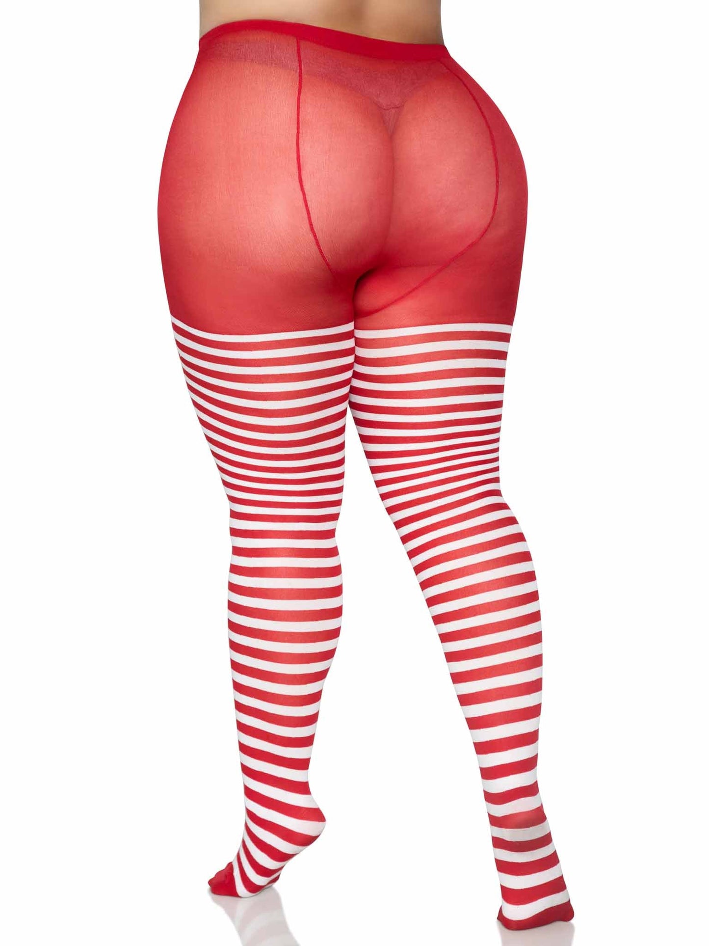 Plus Jada Striped Women's Tights -  - Hosiery