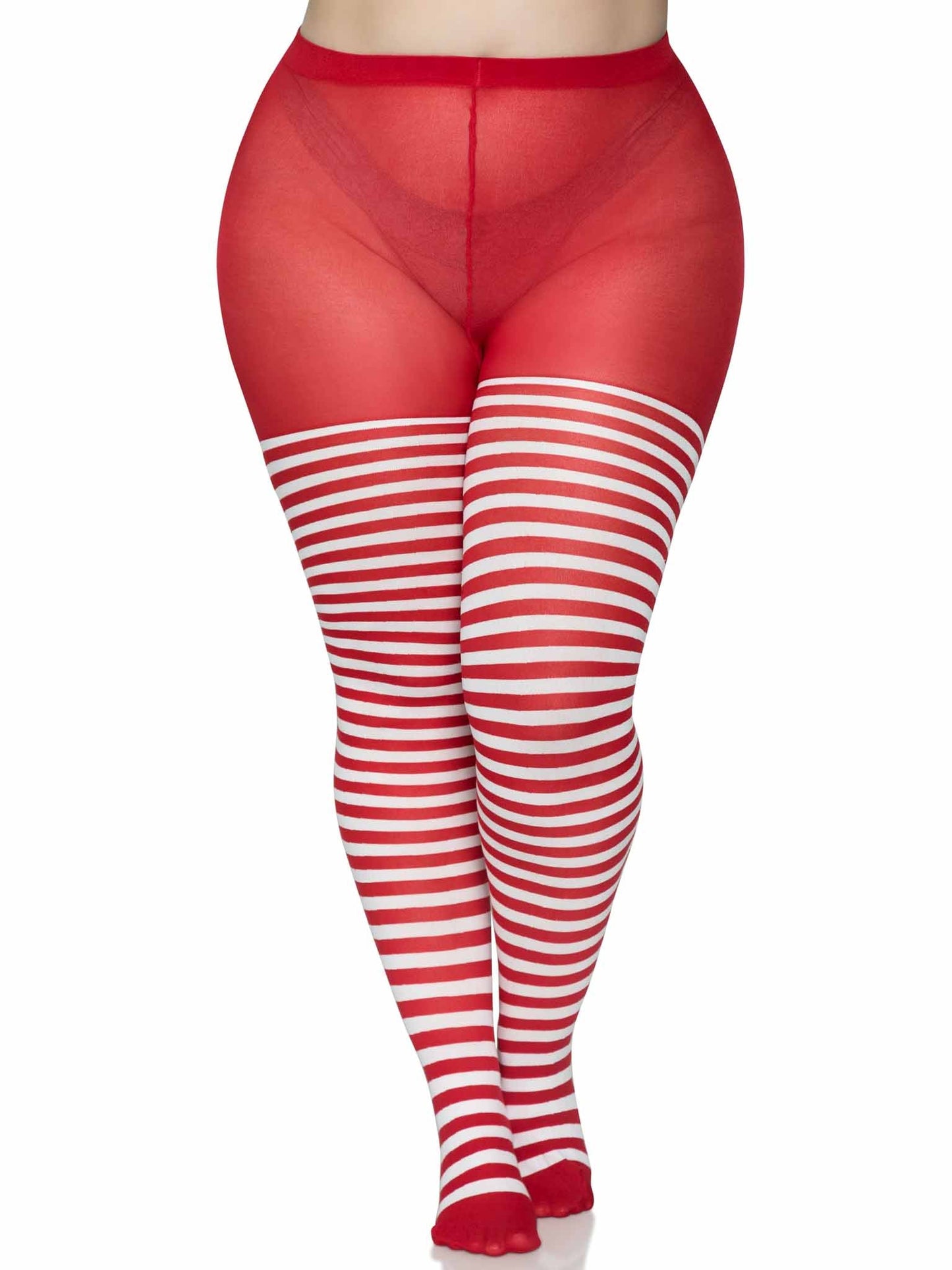 Plus Jada Striped Women's Tights -  - Hosiery