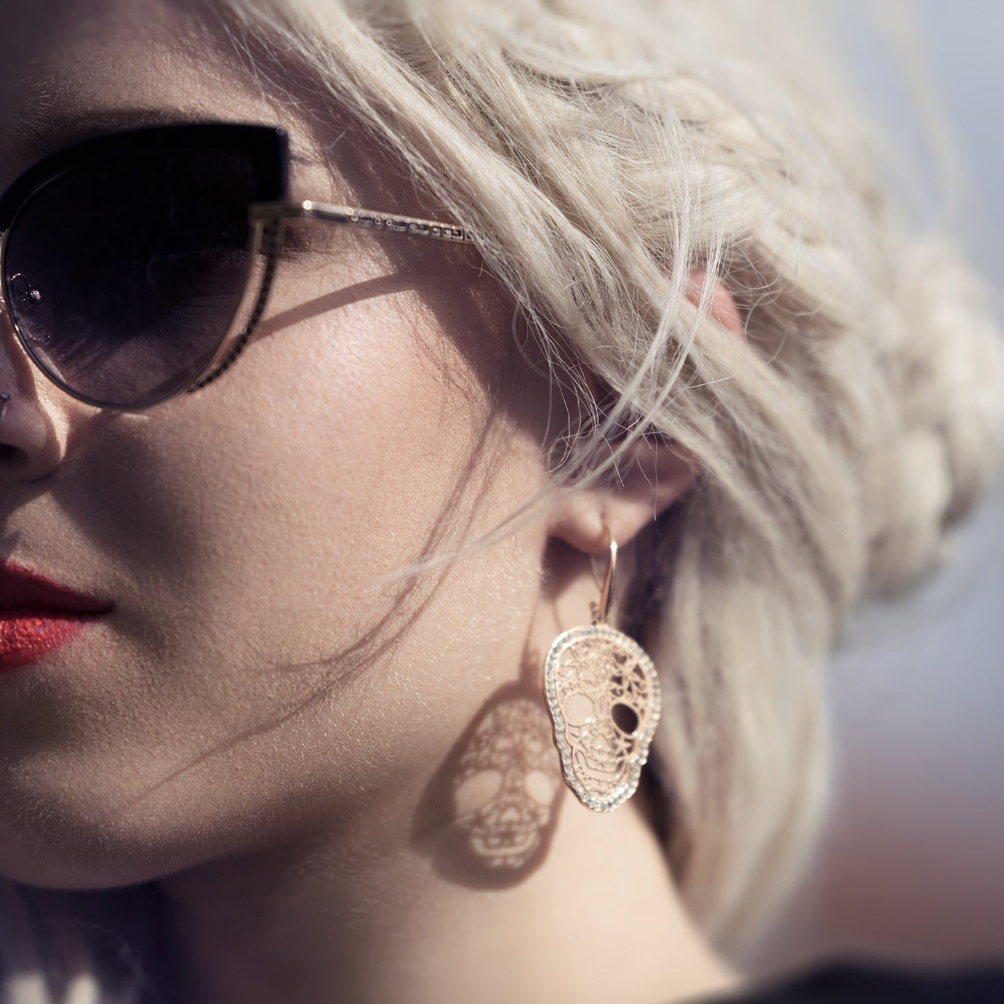 Sugar Skull Drop Earrings -  - Earrings