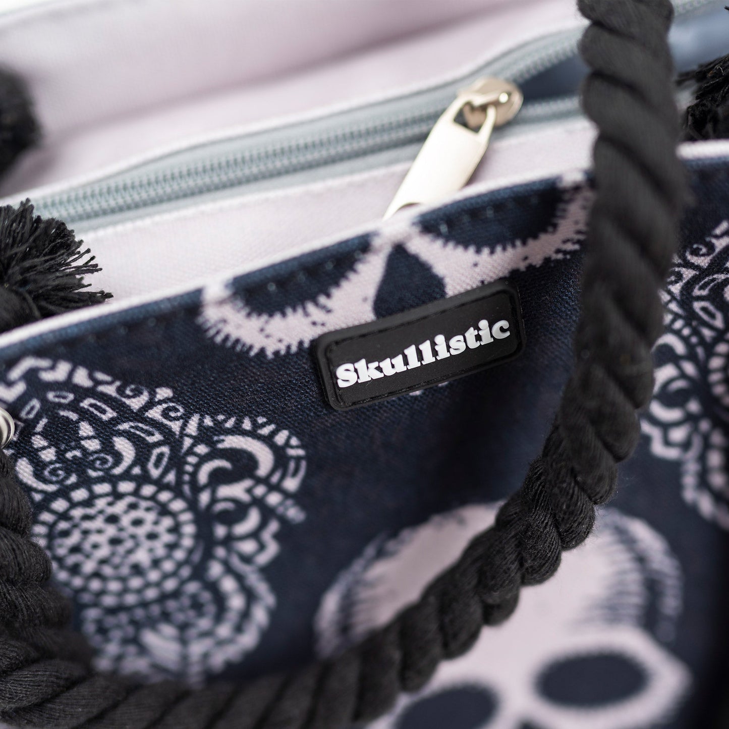 Gothic Black Skull Shoulder Beach Bag -  - Tote Bags