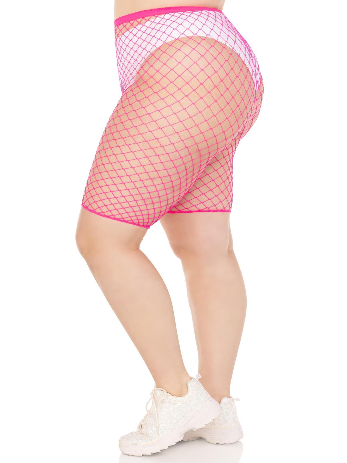 Plus Troublemaker Fishnet Biker Shorts -  - Hosiery
