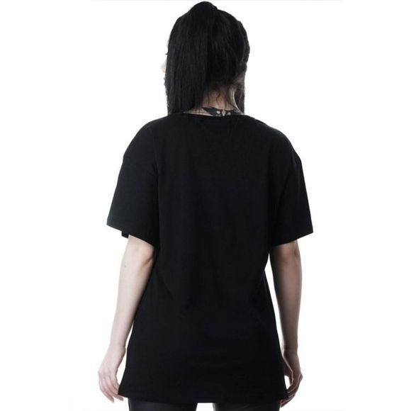 Diablerie Relaxed Top | Black Super Soft Superior Cotton - Killstar - Tops